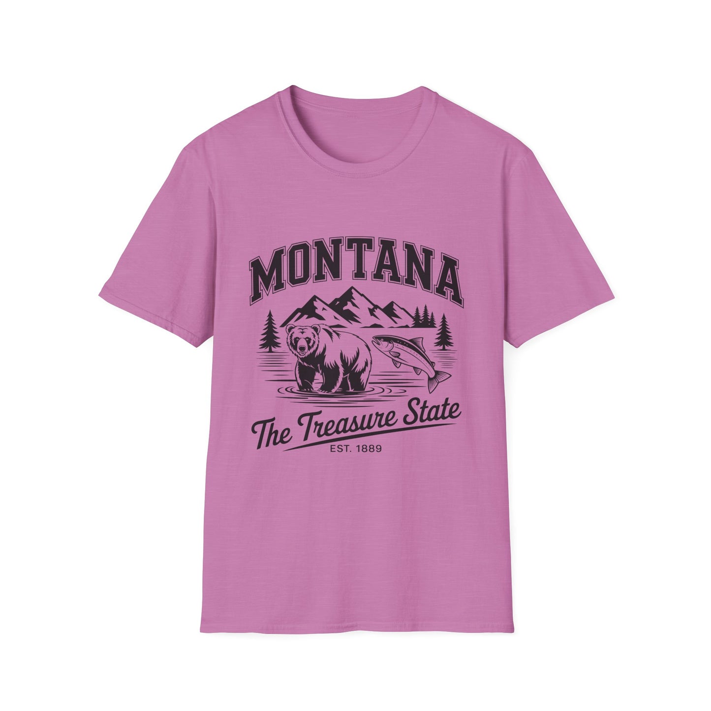 Montana Bear Graphic T-Shirt | Unisex Souvenir Tee for Nature Lovers | Perfect for Travel, Birthdays, Holidays, Outdoor Adventures