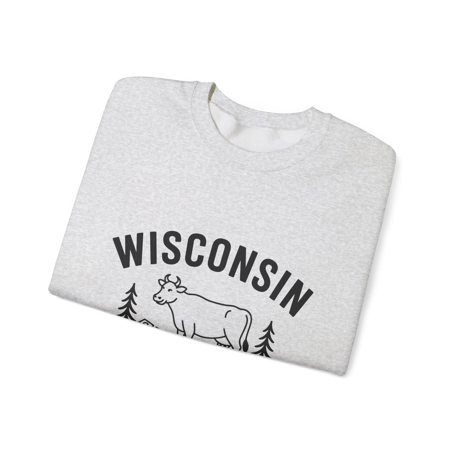Wisconsin Badger State Sweatshirt, Unisex Crewneck, Cozy Gift for State Pride, Travel Souvenir, Homewear