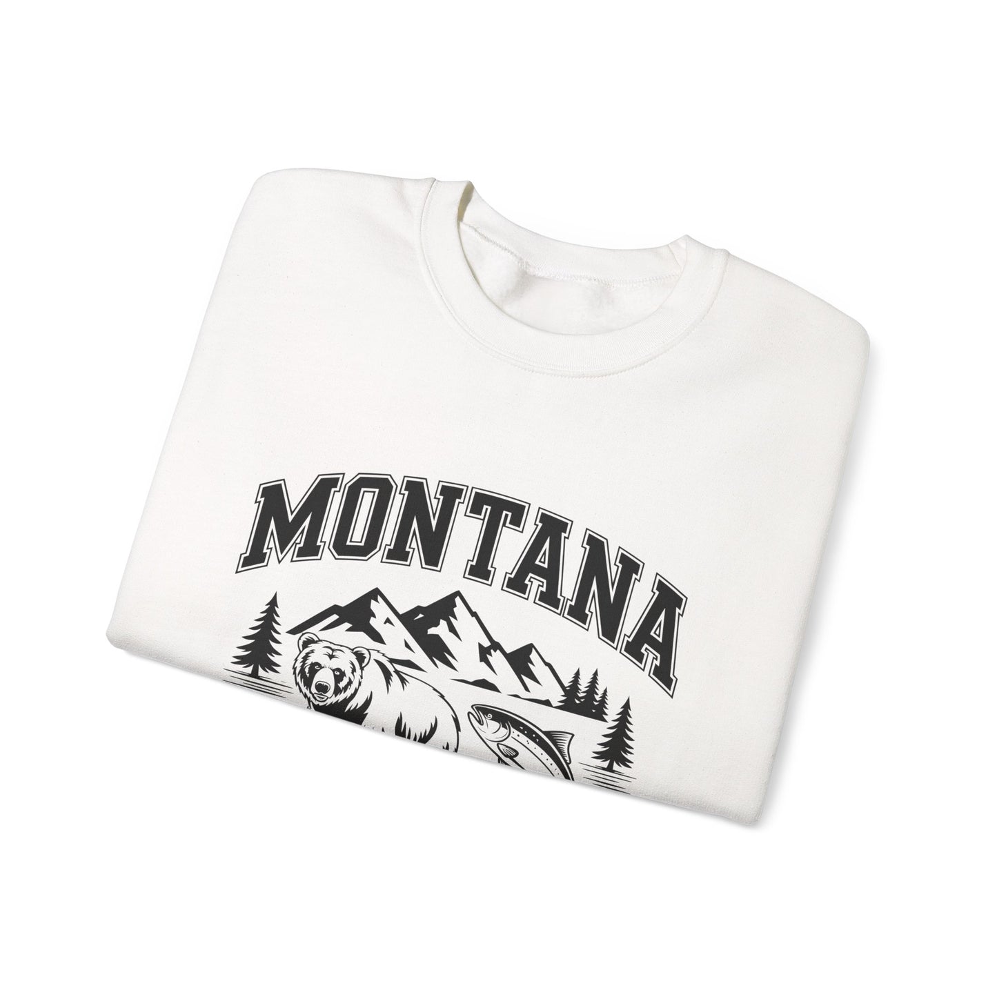 Montana Adventure Crewneck Sweatshirt, Cozy Graphic Sweatshirt, Gift for Nature Lovers, Casual Outfit, Perfect for Fall and Winter