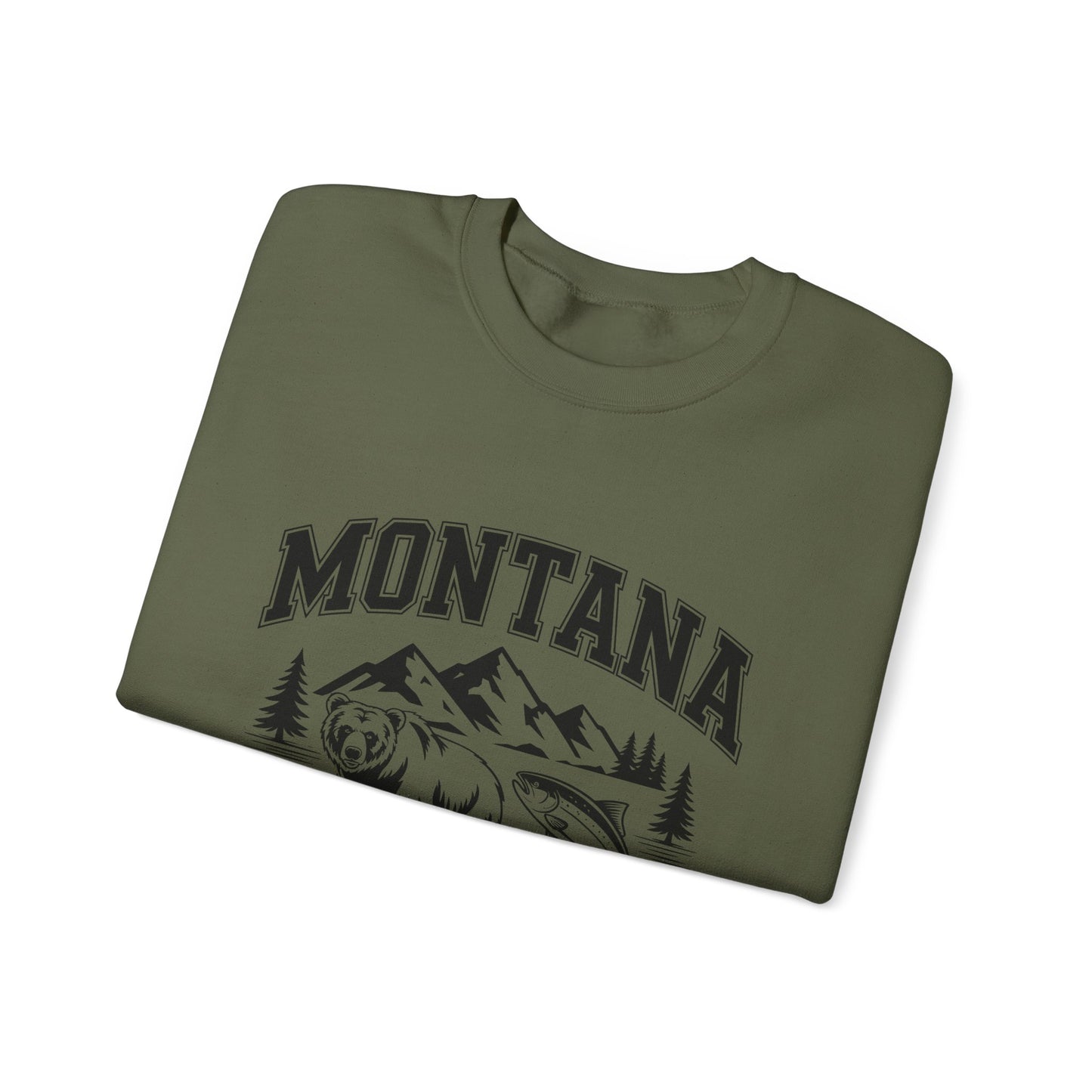 Montana Adventure Crewneck Sweatshirt, Cozy Graphic Sweatshirt, Gift for Nature Lovers, Casual Outfit, Perfect for Fall and Winter