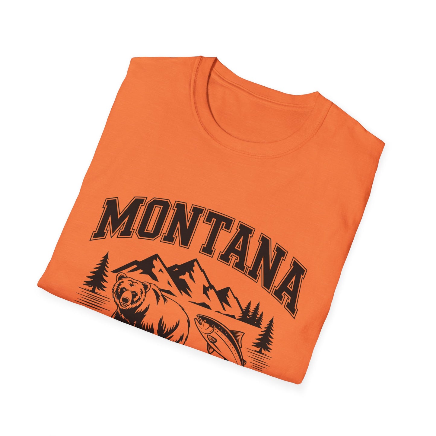Montana Bear Graphic T-Shirt | Unisex Souvenir Tee for Nature Lovers | Perfect for Travel, Birthdays, Holidays, Outdoor Adventures