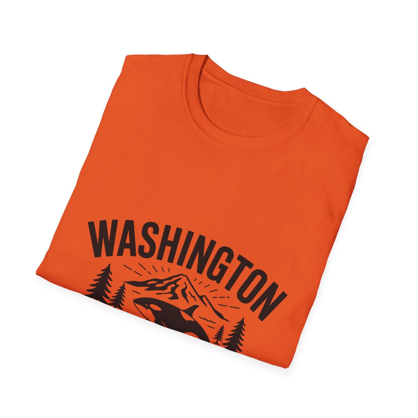 Washington State Unisex Softstyle T-Shirt, Evergreen State Tee, Vintage Graphic Shirt, Travel Souvenir, Gift for Nature Lovers