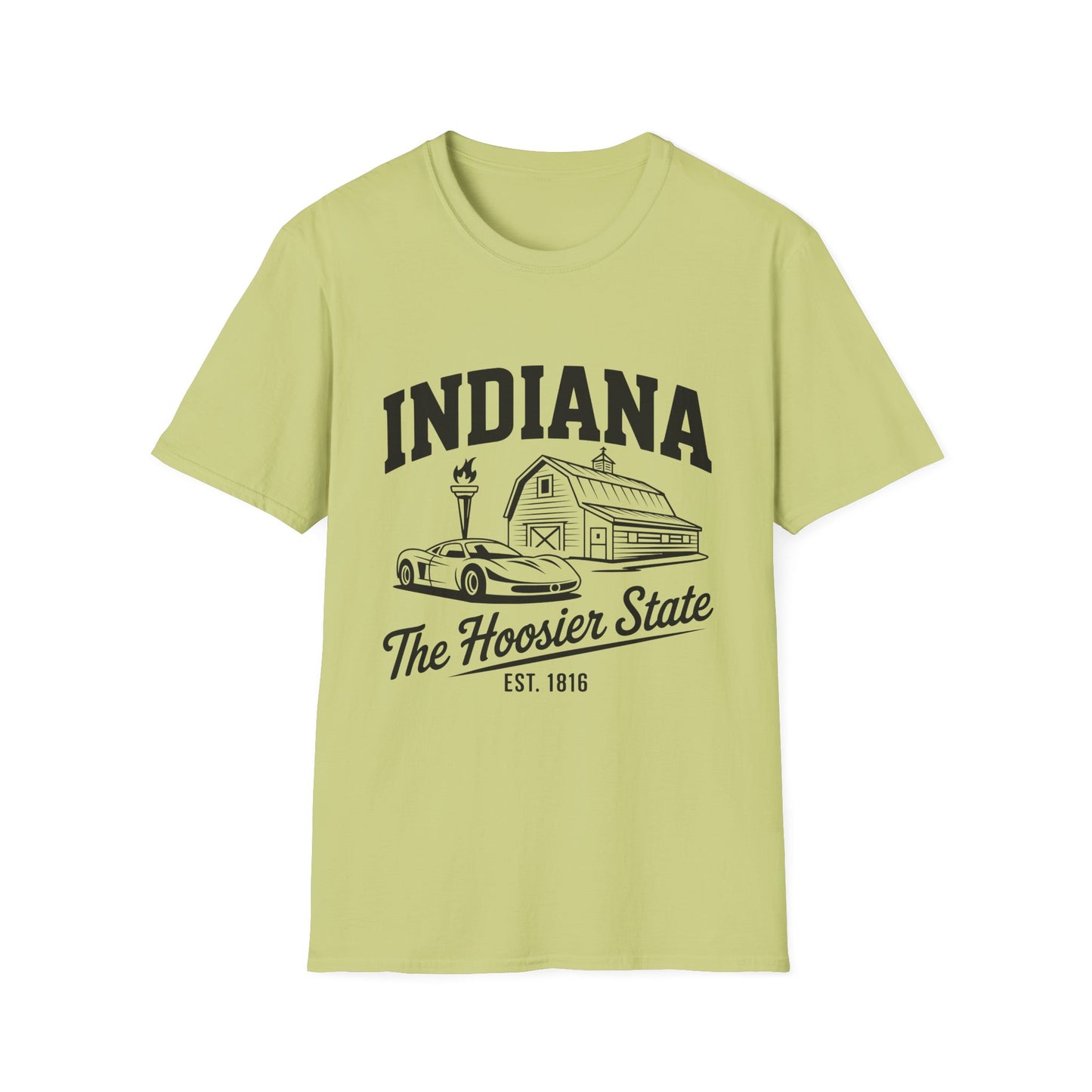 Indiana Hoosier State T-Shirt, Unisex Graphic Tee, Soft Cotton Shirt for Indiana Fans, Vintage Style Apparel, Great for Gifts