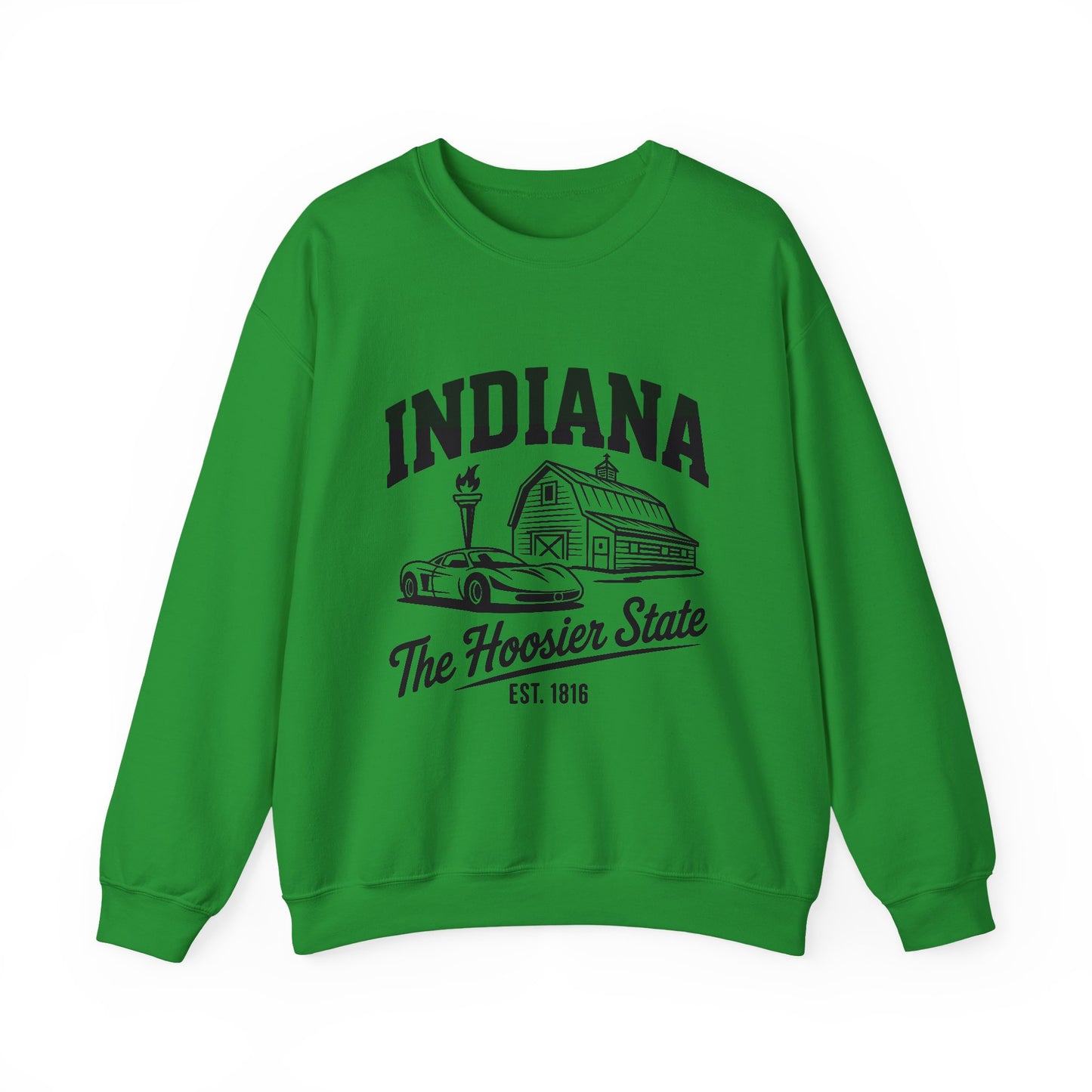 Indiana Unisex Heavy Blend Crewneck Sweatshirt | Cozy State Pride Apparel, Gift for Hoosiers, Casual Wear, Home Comfort
