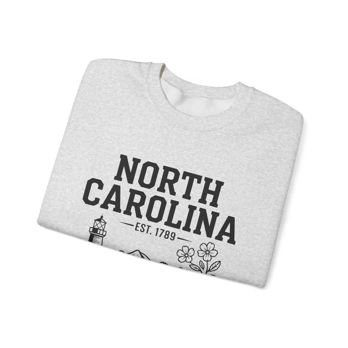 North Carolina Heavy Blend Sweatshirt, Cozy State Pride Crewneck, Unique Gift for Southerners, Perfect for Travel and Outdoors, Celebrate NC