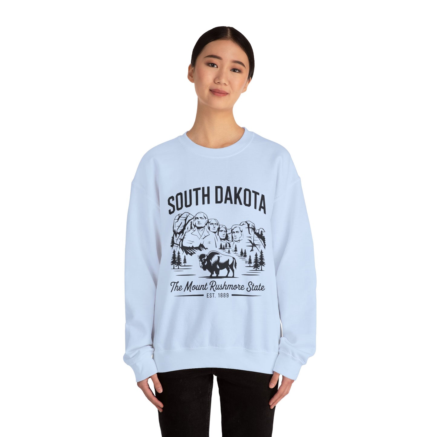 South Dakota Vintage Crewneck Sweatshirt | Mount Rushmore State Apparel, Unisex Pullover, Travel Souvenir, Casual Outfit, Gift for Him/Her