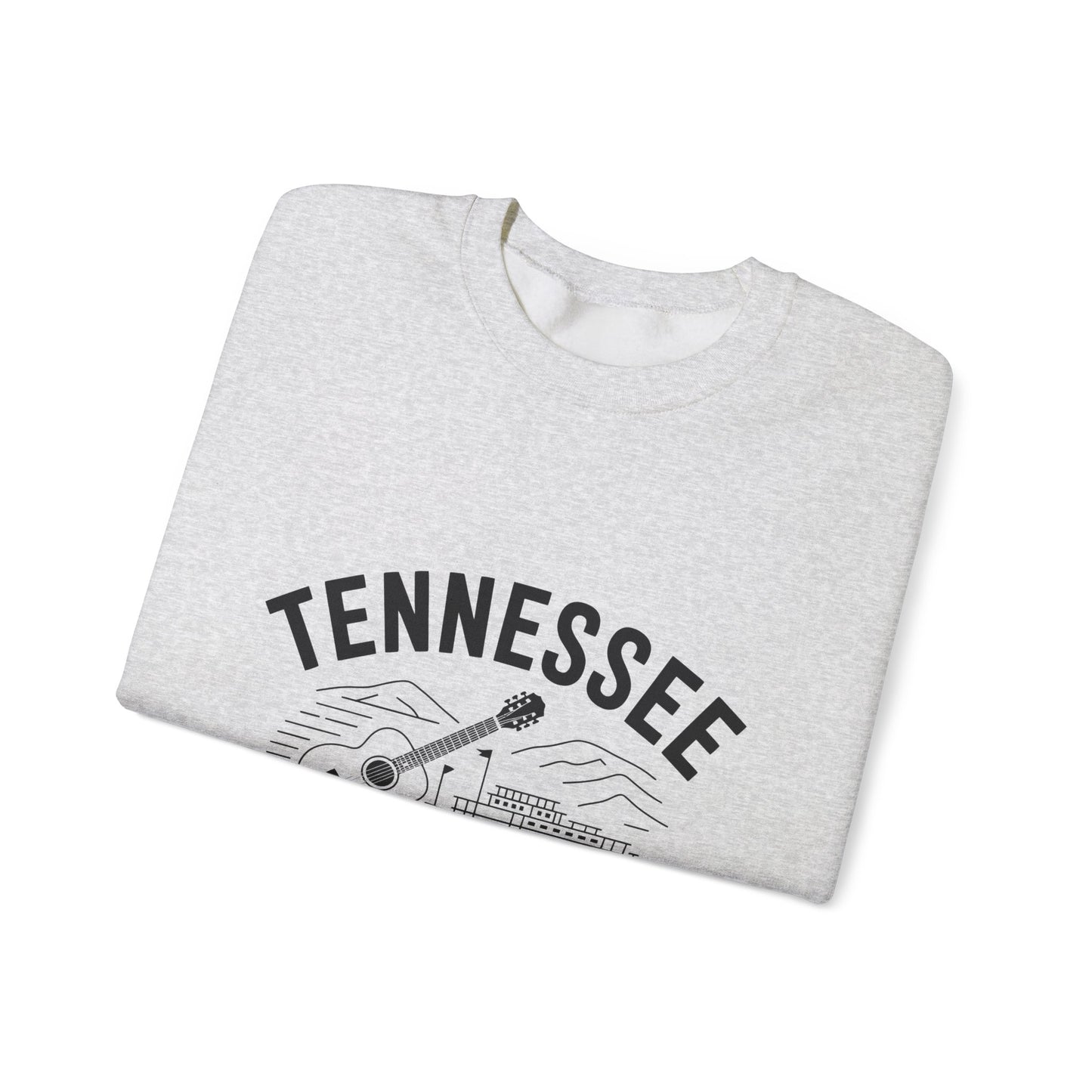 Tennessee Themed Crewneck Sweatshirt, Casual Wear, Music Lover Gift, Southern Pride Fashion, Cozy Unisex Clothing