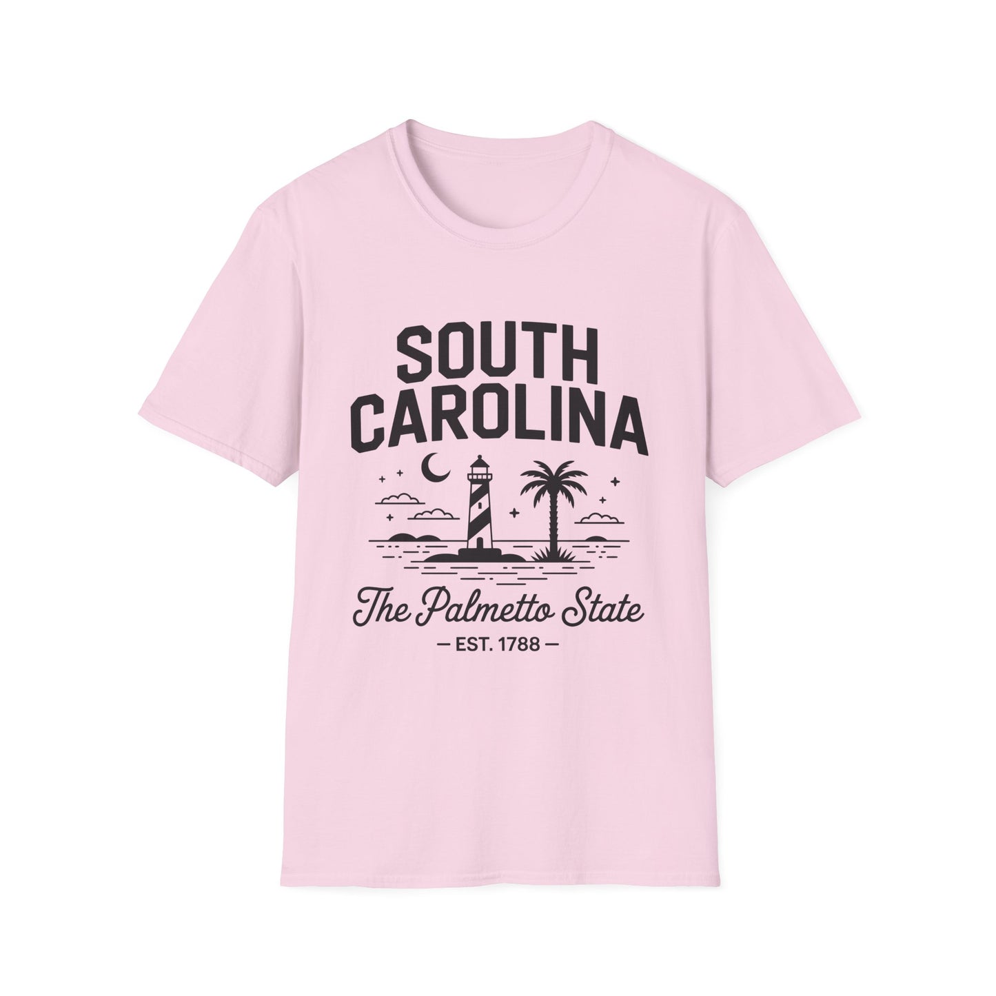 South Carolina Graphic T-Shirt, Casual Wear, Beach Vibes, State Pride Apparel, Travel Souvenir, Gift for Southerners