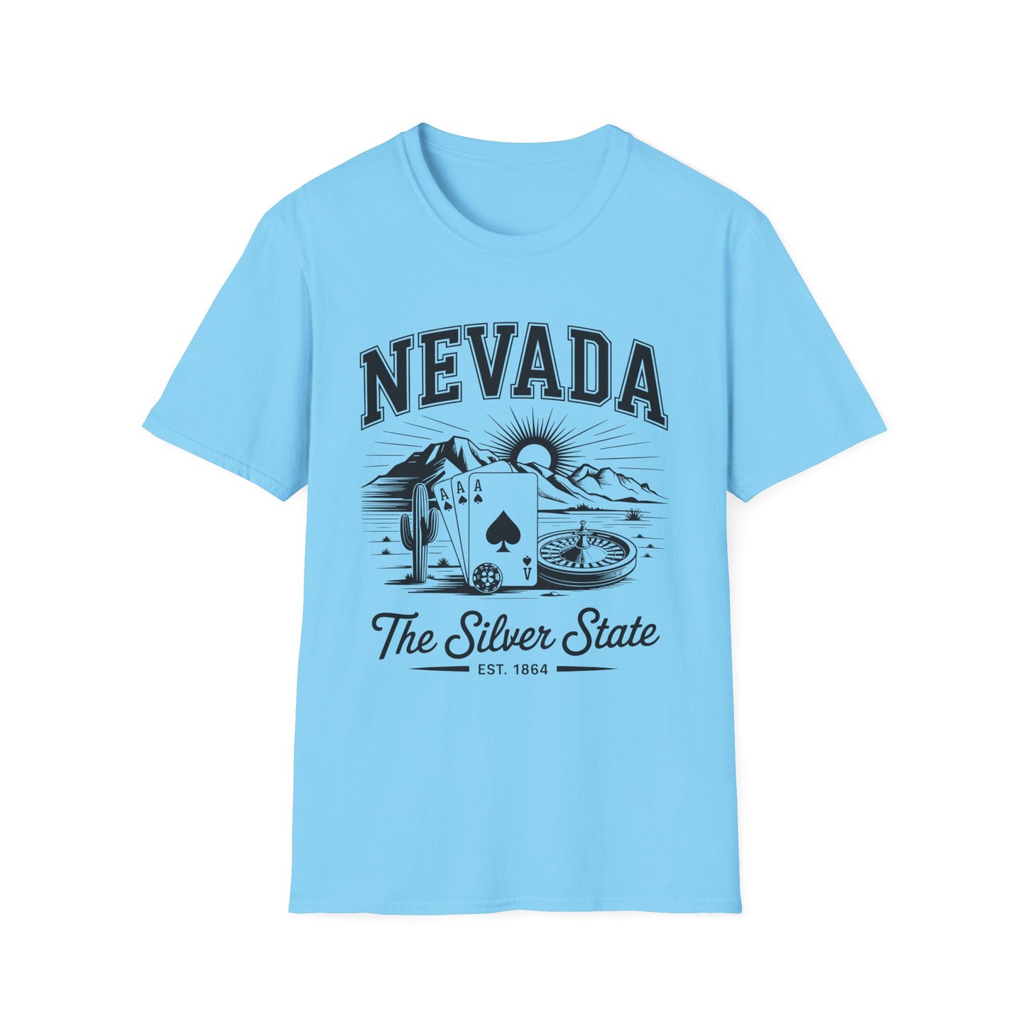 Nevada Vintage Graphic T-Shirt, Unisex Cool Tee, Casual Wear, Travel Souvenir, Gift for Nevada Lovers, Summer Style