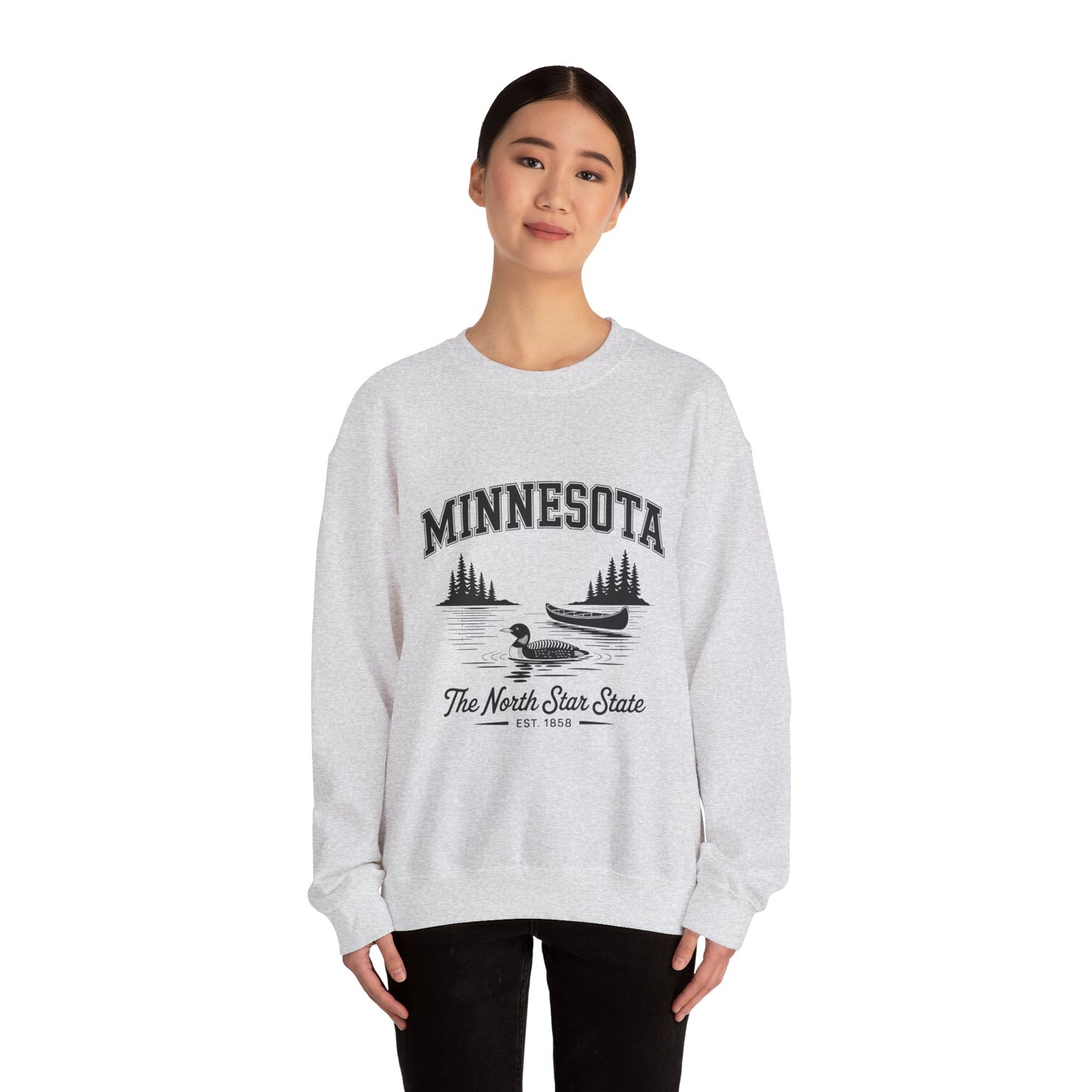 Minnesota Vintage Crewneck Sweatshirt, Cozy Sweatshirt, Gift for Travelers, Lake Life Apparel, Unisex Pullover