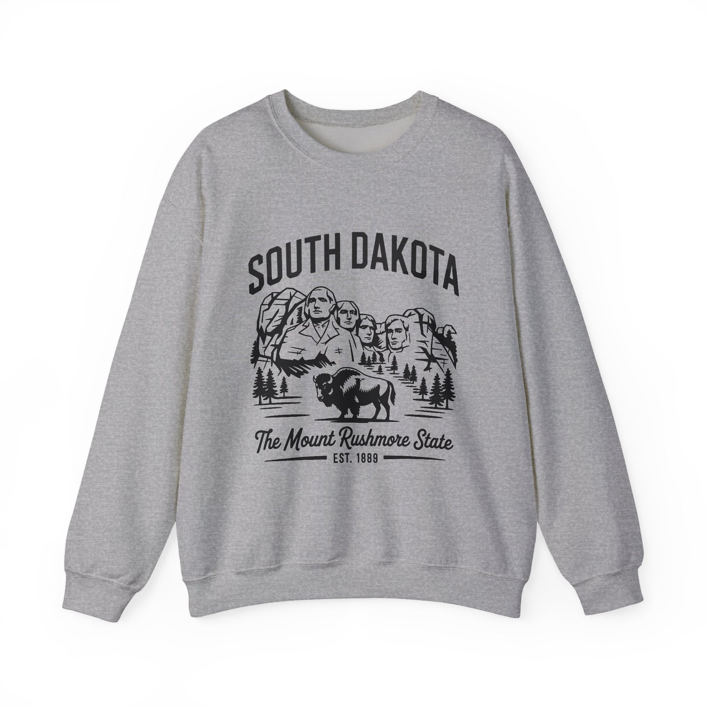 South Dakota Vintage Crewneck Sweatshirt | Mount Rushmore State Apparel, Unisex Pullover, Travel Souvenir, Casual Outfit, Gift for Him/Her