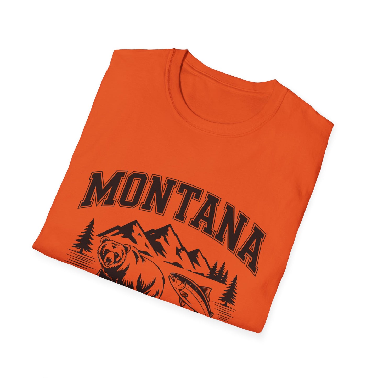 Montana Bear Graphic T-Shirt | Unisex Souvenir Tee for Nature Lovers | Perfect for Travel, Birthdays, Holidays, Outdoor Adventures