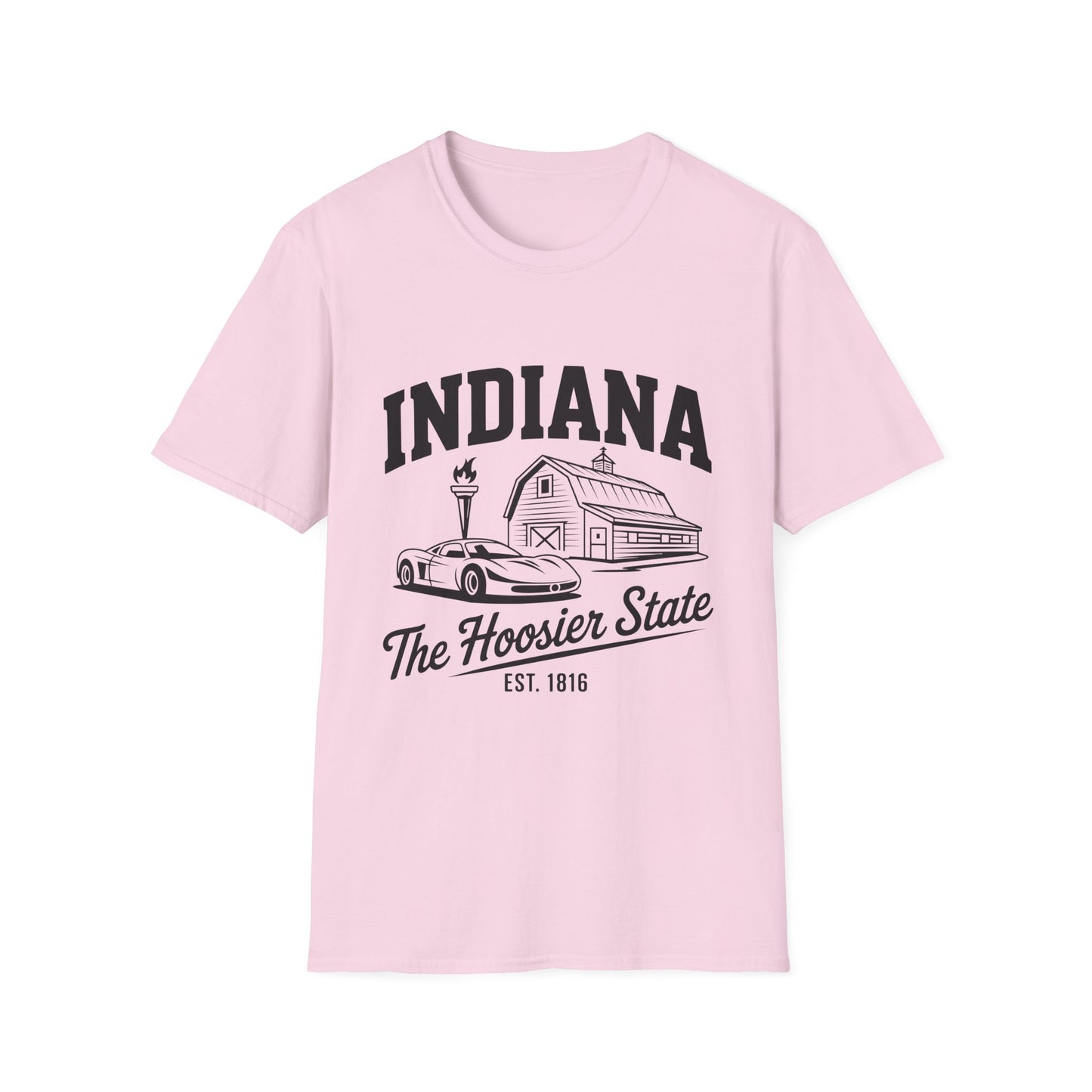 Indiana Hoosier State T-Shirt, Unisex Graphic Tee, Soft Cotton Shirt for Indiana Fans, Vintage Style Apparel, Great for Gifts