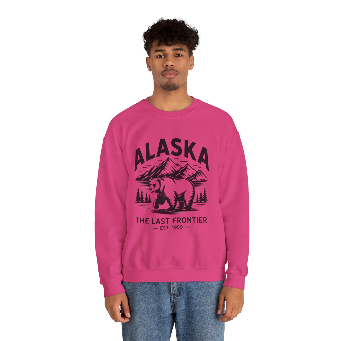 Alaska Bear Crewneck Sweatshirt - Cozy Unisex Pullover, Perfect for Outdoor Lovers, Holiday Gift, Adventure Wear, Travel Sweatshirt