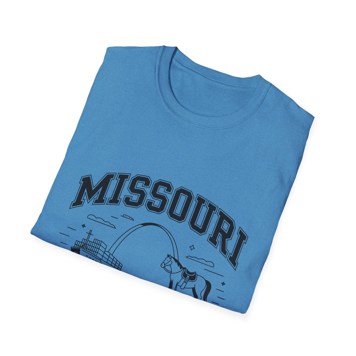 Missouri The Show-Me State T-Shirt, Unisex Softstyle Tee, Missouri Pride Shirt, Gift for Locals, Casual Wear, Travel Souvenir