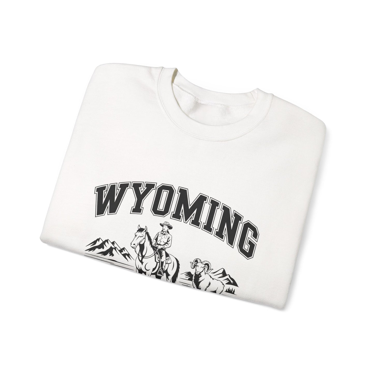Wyoming Cowboy State Crewneck Sweatshirt, Western Apparel, Cozy Gift, Unisex Sweatshirt, Ideal for Outdoor Adventures