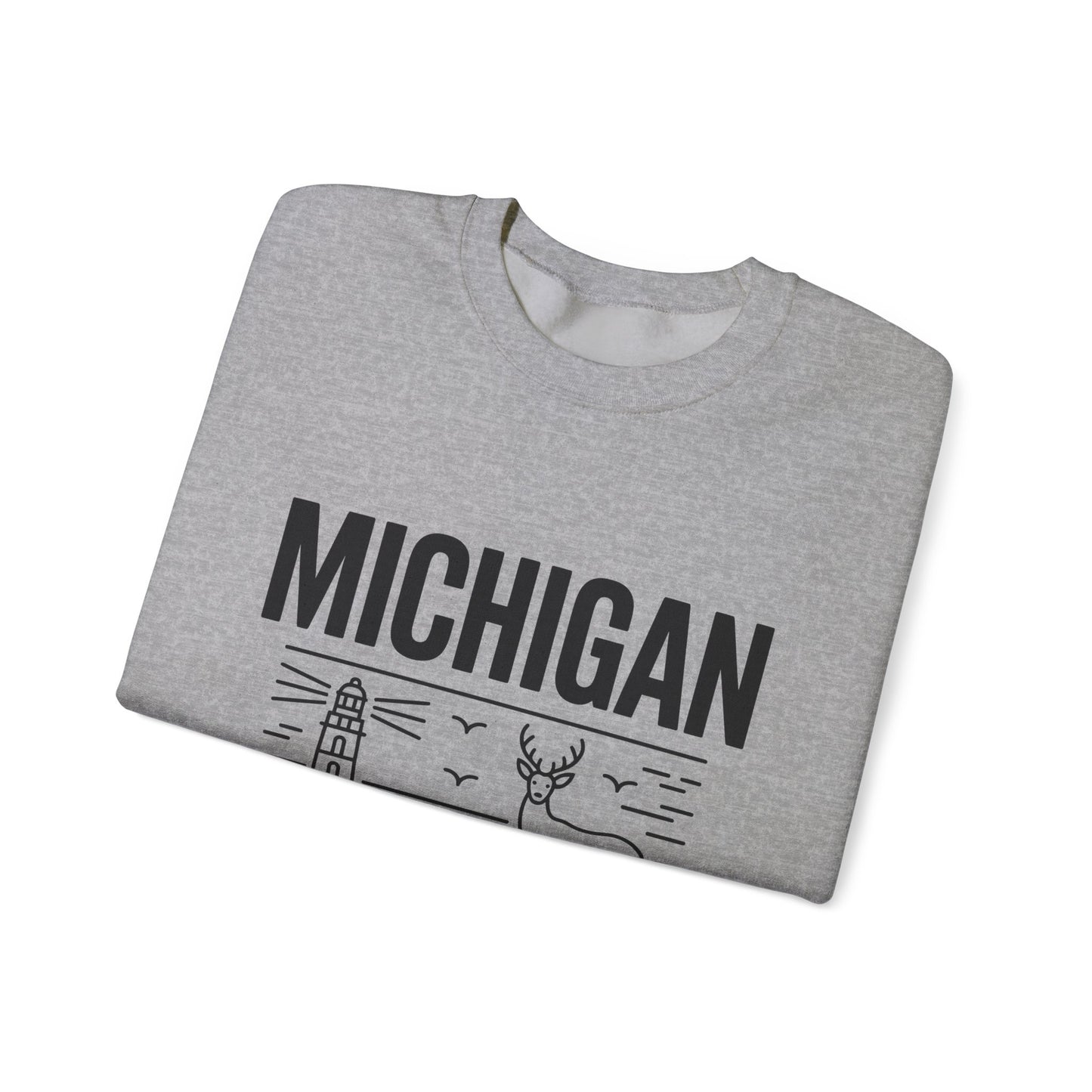 Michigan Pride Sweatshirt | Unisex Heavy Blend™ Crewneck | Great Lakes State Gift | Cozy Apparel for Outdoors | Perfect for All Seasons