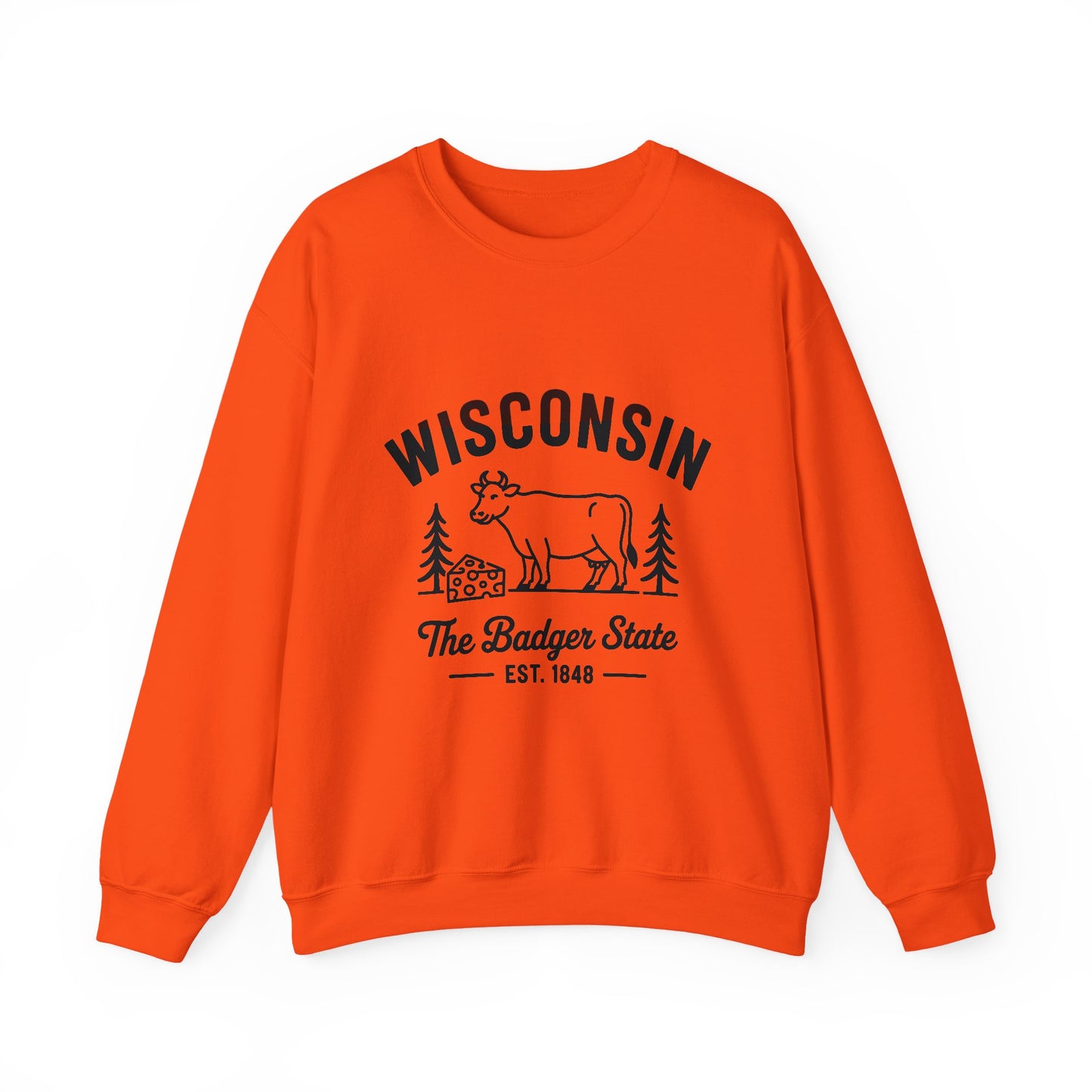 Wisconsin Badger State Sweatshirt, Unisex Crewneck, Cozy Gift for State Pride, Travel Souvenir, Homewear