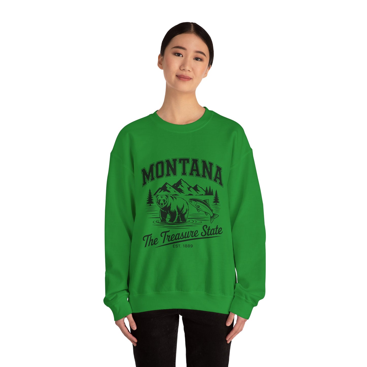Montana Adventure Crewneck Sweatshirt, Cozy Graphic Sweatshirt, Gift for Nature Lovers, Casual Outfit, Perfect for Fall and Winter
