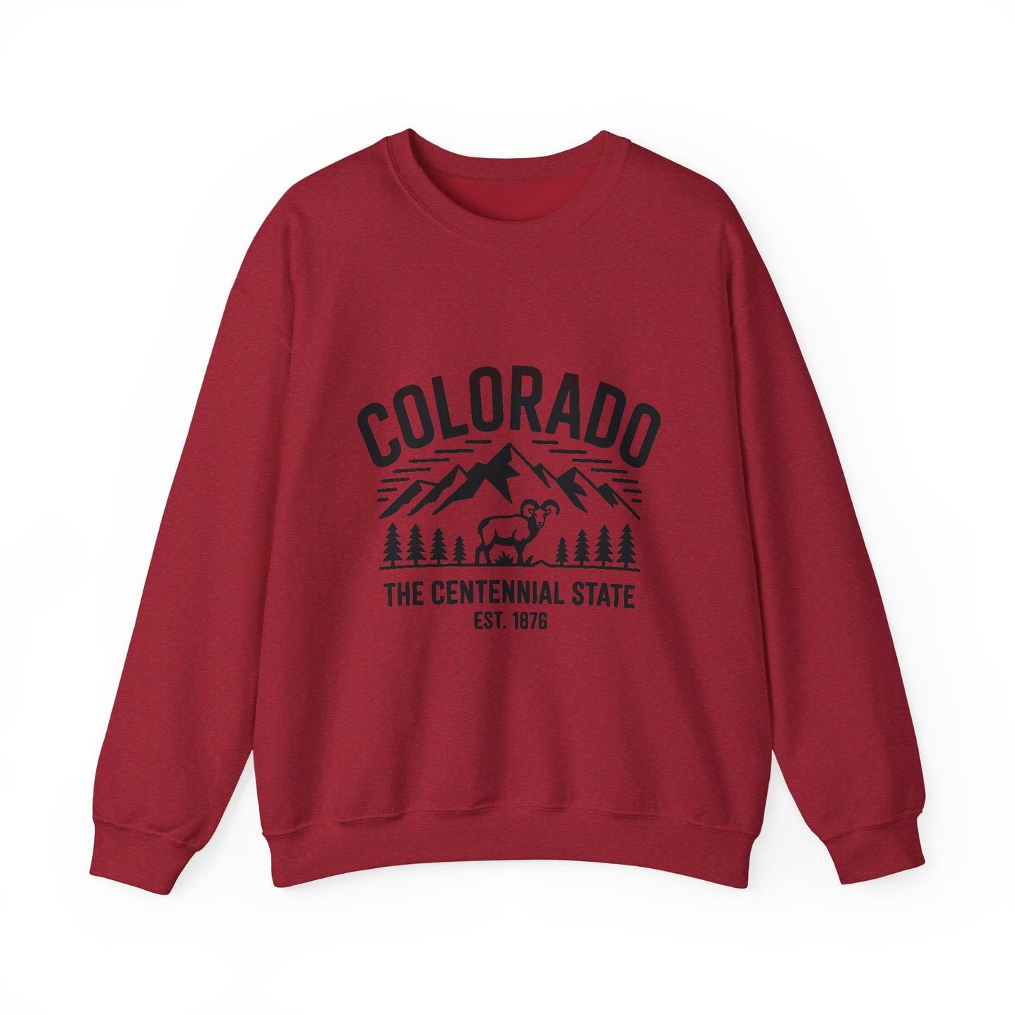 Colorado Adventure Crewneck Sweatshirt - Cozy State Pride Apparel for Outdoor Lovers, Gifts for Tourists & Nature Enthusiasts