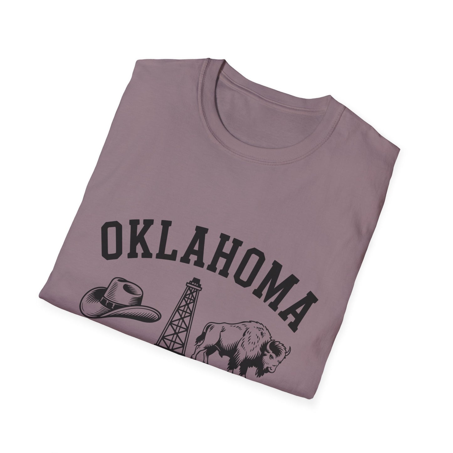 Oklahoma Vintage Softstyle T-Shirt, Unisex Apparel, State Pride Tee, Casual Wear, Gift for Travelers, Souvenir Shirt, Comfortable Fashion