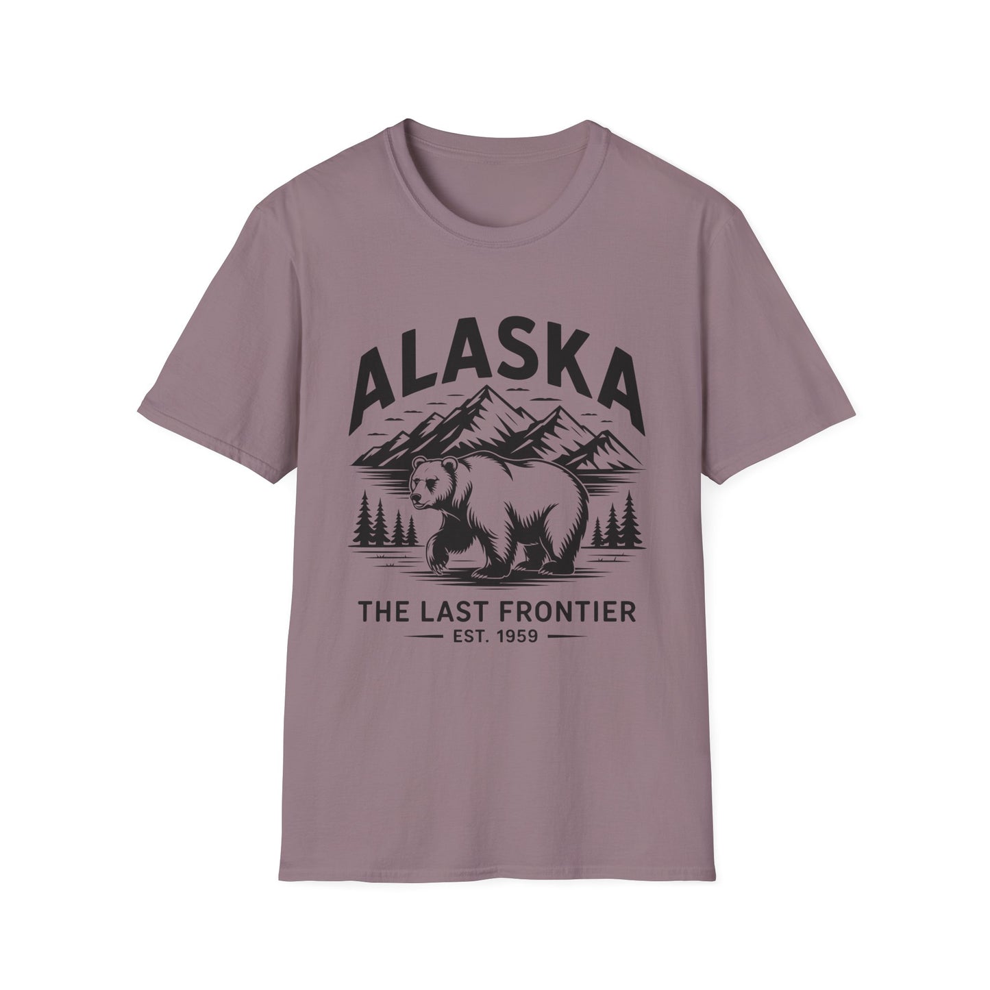 Alaska Adventure Unisex Softstyle T-Shirt, Casual Wear, Travel Shirt, Gift for Nature Lovers, Outdoor Apparel, Wildlife Enthusiast Tee