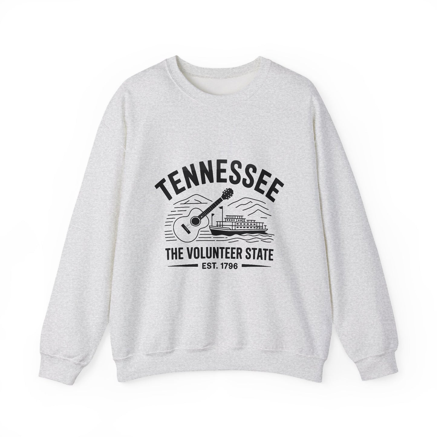 Tennessee Themed Crewneck Sweatshirt, Casual Wear, Music Lover Gift, Southern Pride Fashion, Cozy Unisex Clothing