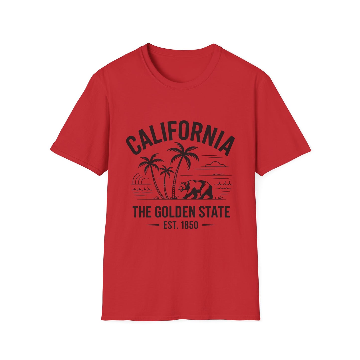 California Inspired Unisex T-Shirt, Softstyle Tee, Vintage California Tee, Travel Gift, Summer Fashion, Beachwear, Casual Wear