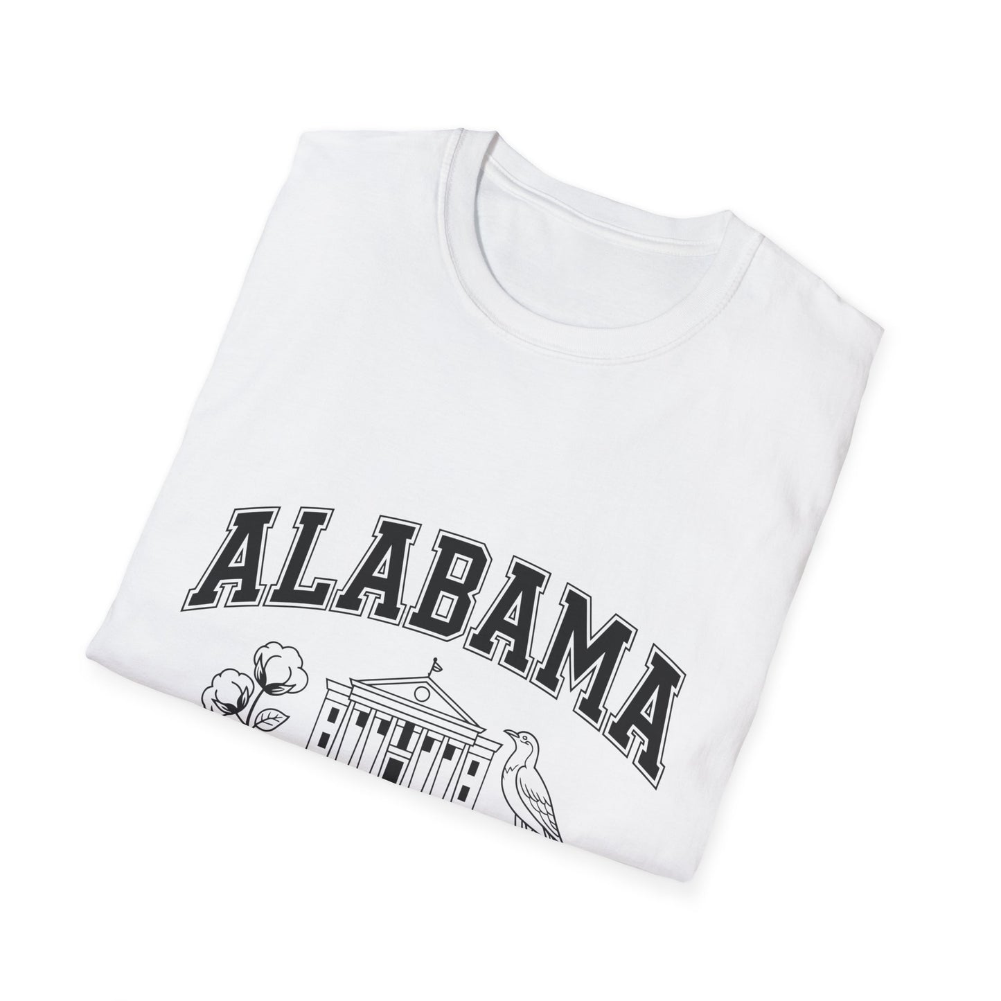 Alabama Heart of Dixie T-Shirt, Vintage Graphic Tee, Southern Pride Apparel, Casual Summer Wear, Gift Idea for Fans, State Pride Top