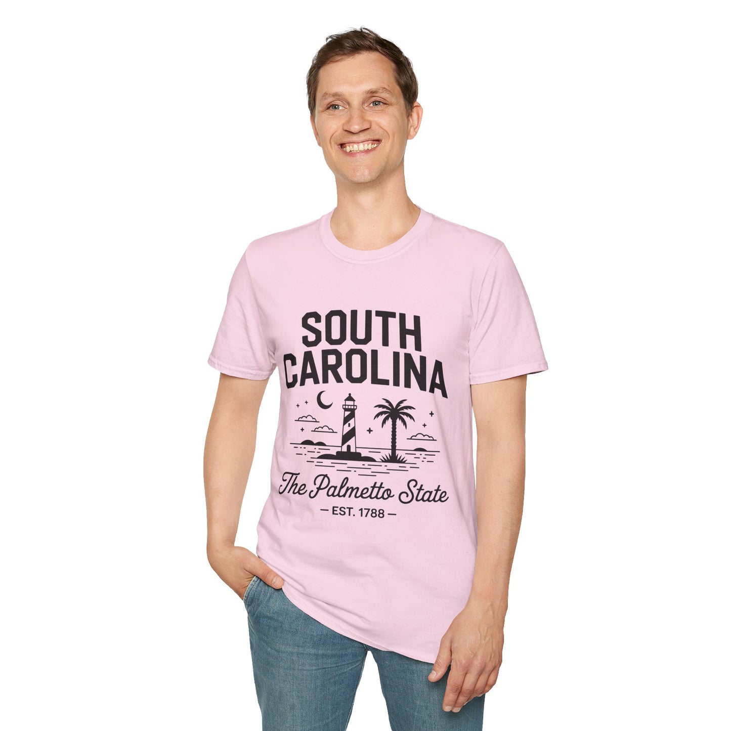 South Carolina Graphic T-Shirt, Casual Wear, Beach Vibes, State Pride Apparel, Travel Souvenir, Gift for Southerners