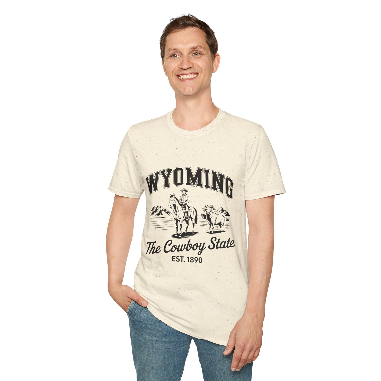 Wyoming Cowboy State T-Shirt | Vintage Western Tee, Gift for Cowboys, Travel Souvenir, Casual Outfit, Americana Style