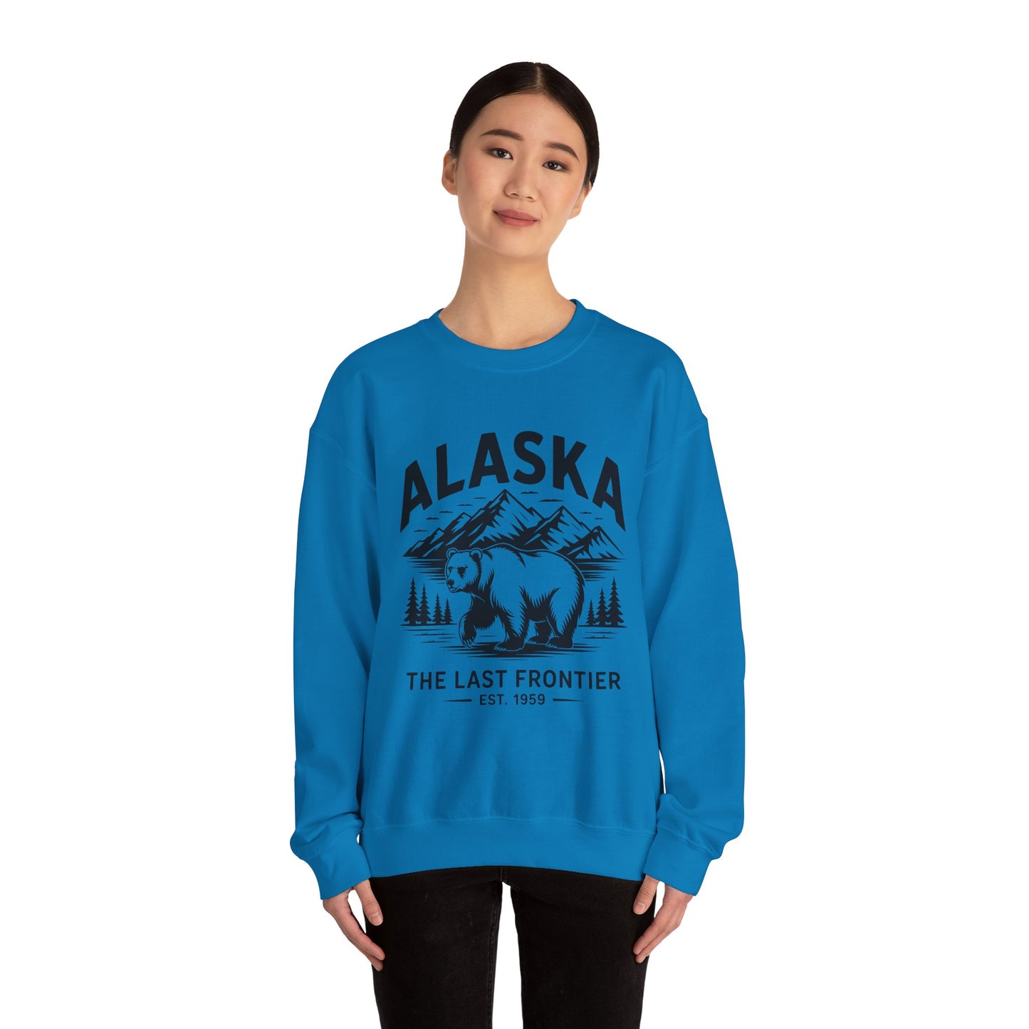 Alaska Bear Crewneck Sweatshirt - Cozy Unisex Pullover, Perfect for Outdoor Lovers, Holiday Gift, Adventure Wear, Travel Sweatshirt