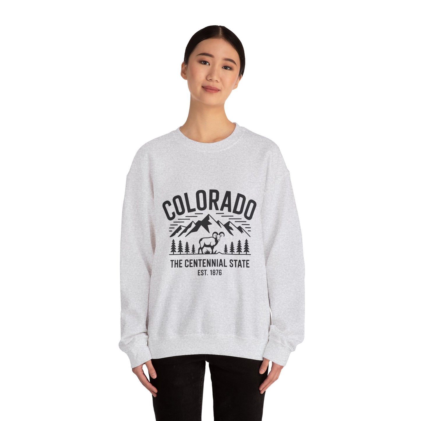 Colorado Adventure Crewneck Sweatshirt - Cozy State Pride Apparel for Outdoor Lovers, Gifts for Tourists & Nature Enthusiasts