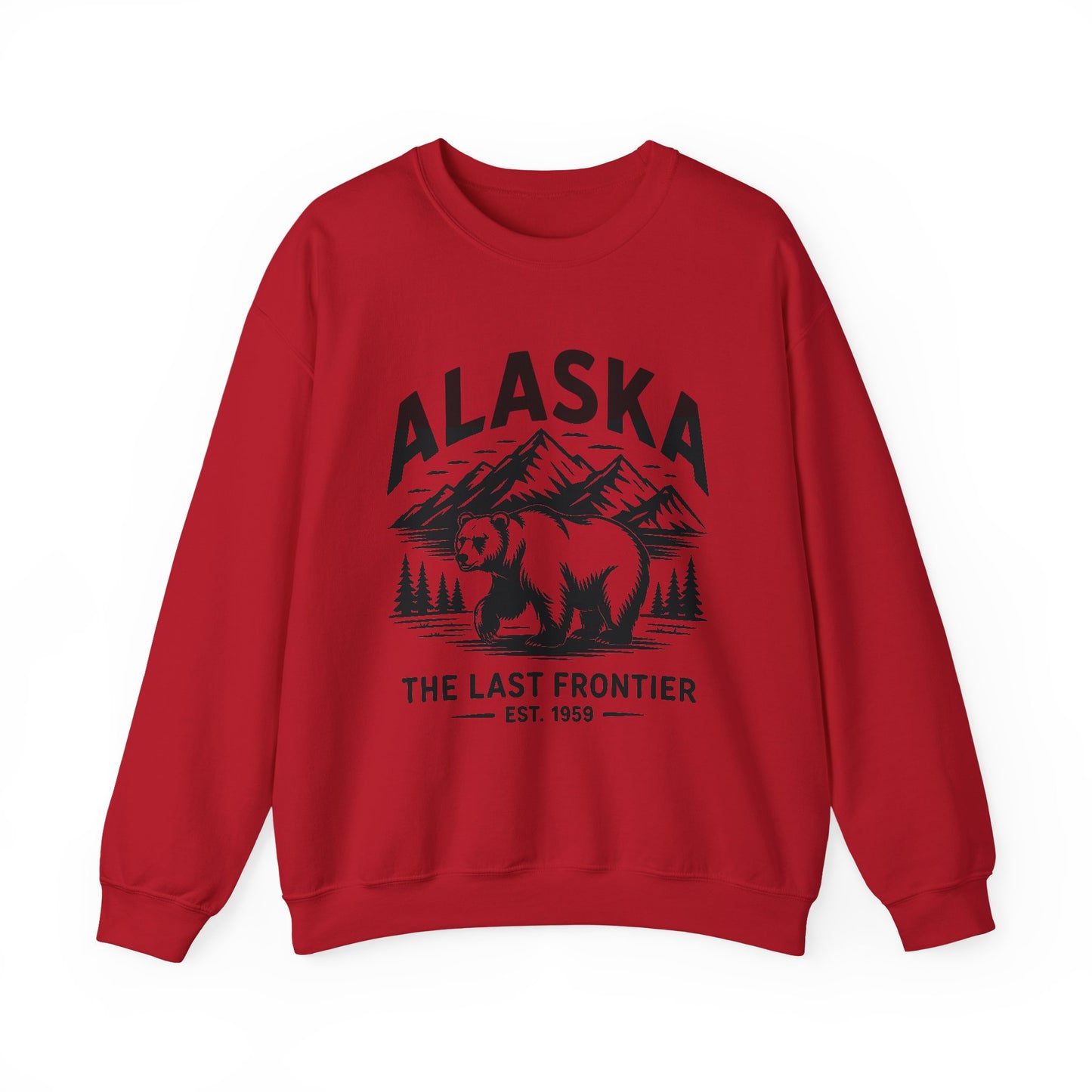Alaska Bear Crewneck Sweatshirt - Cozy Unisex Pullover, Perfect for Outdoor Lovers, Holiday Gift, Adventure Wear, Travel Sweatshirt