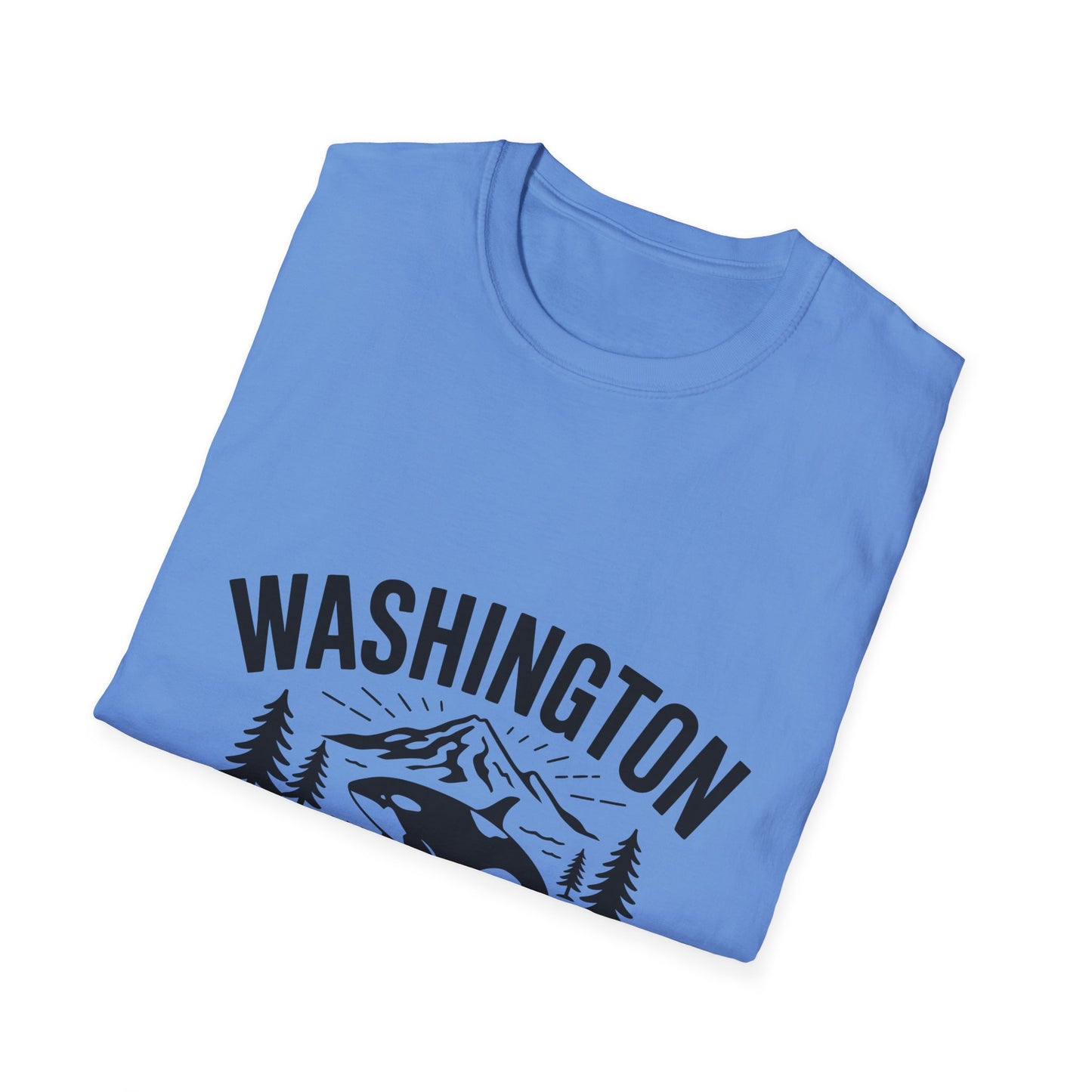 Washington State Unisex Softstyle T-Shirt, Evergreen State Tee, Vintage Graphic Shirt, Travel Souvenir, Gift for Nature Lovers