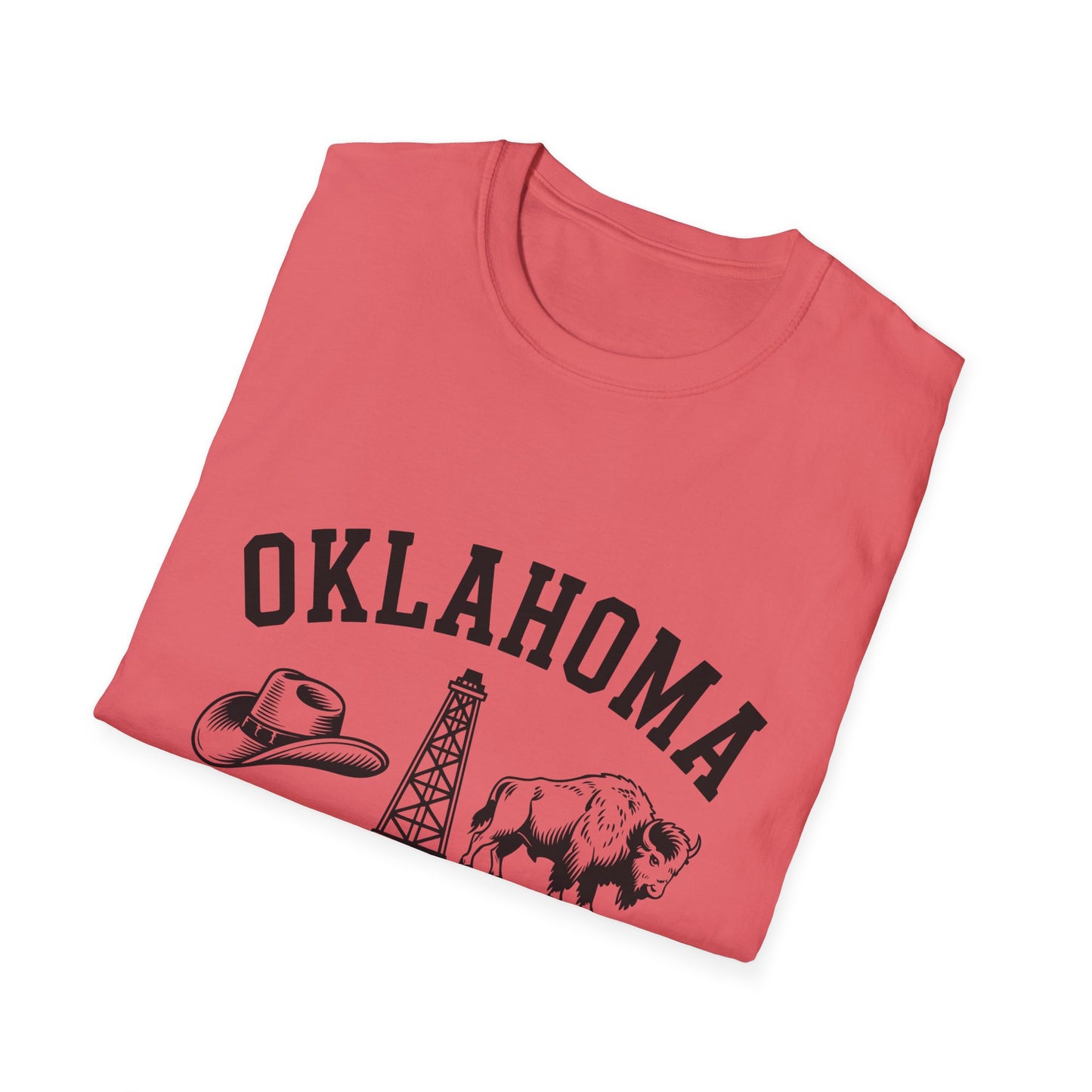 Oklahoma Vintage Softstyle T-Shirt, Unisex Apparel, State Pride Tee, Casual Wear, Gift for Travelers, Souvenir Shirt, Comfortable Fashion
