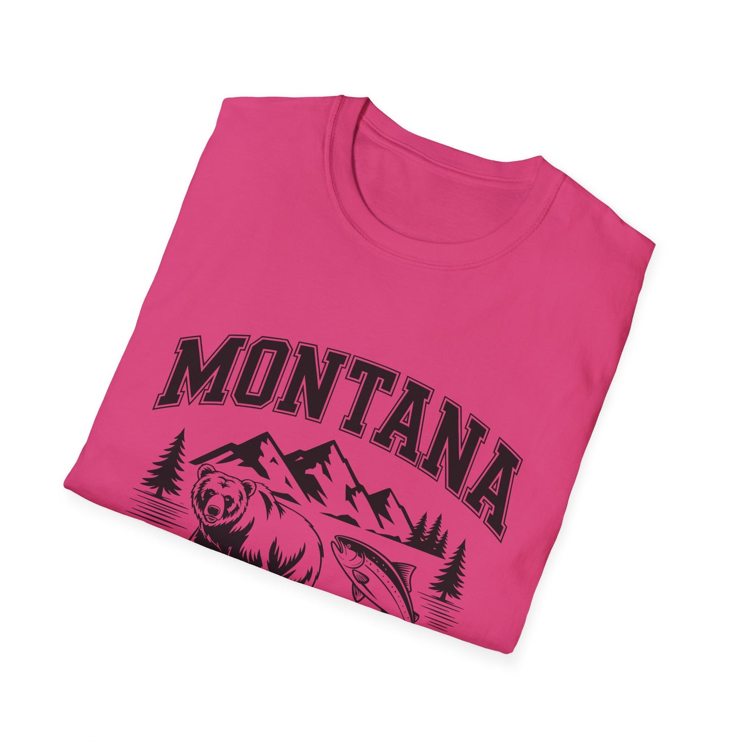 Montana Bear Graphic T-Shirt | Unisex Souvenir Tee for Nature Lovers | Perfect for Travel, Birthdays, Holidays, Outdoor Adventures