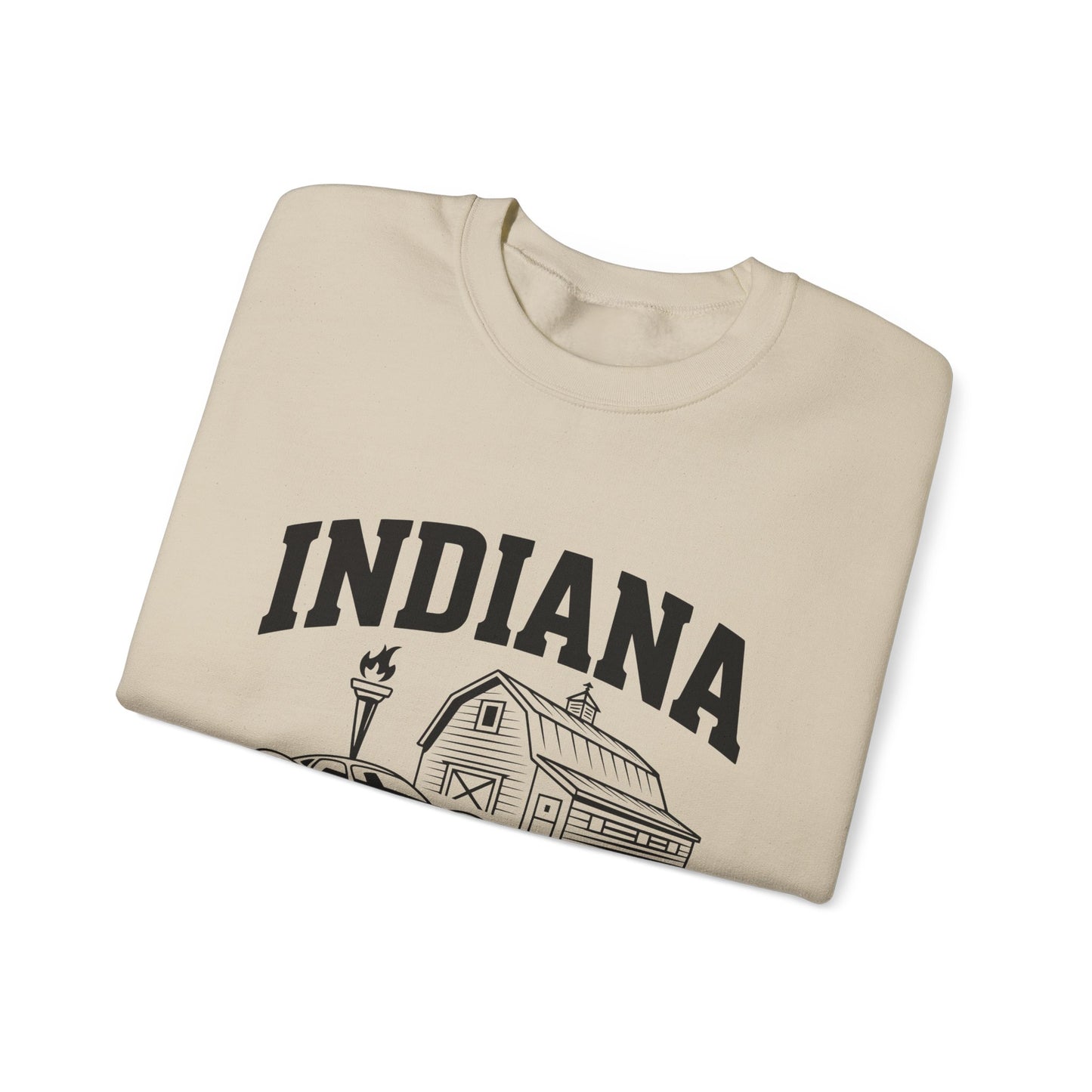 Indiana Unisex Heavy Blend Crewneck Sweatshirt | Cozy State Pride Apparel, Gift for Hoosiers, Casual Wear, Home Comfort