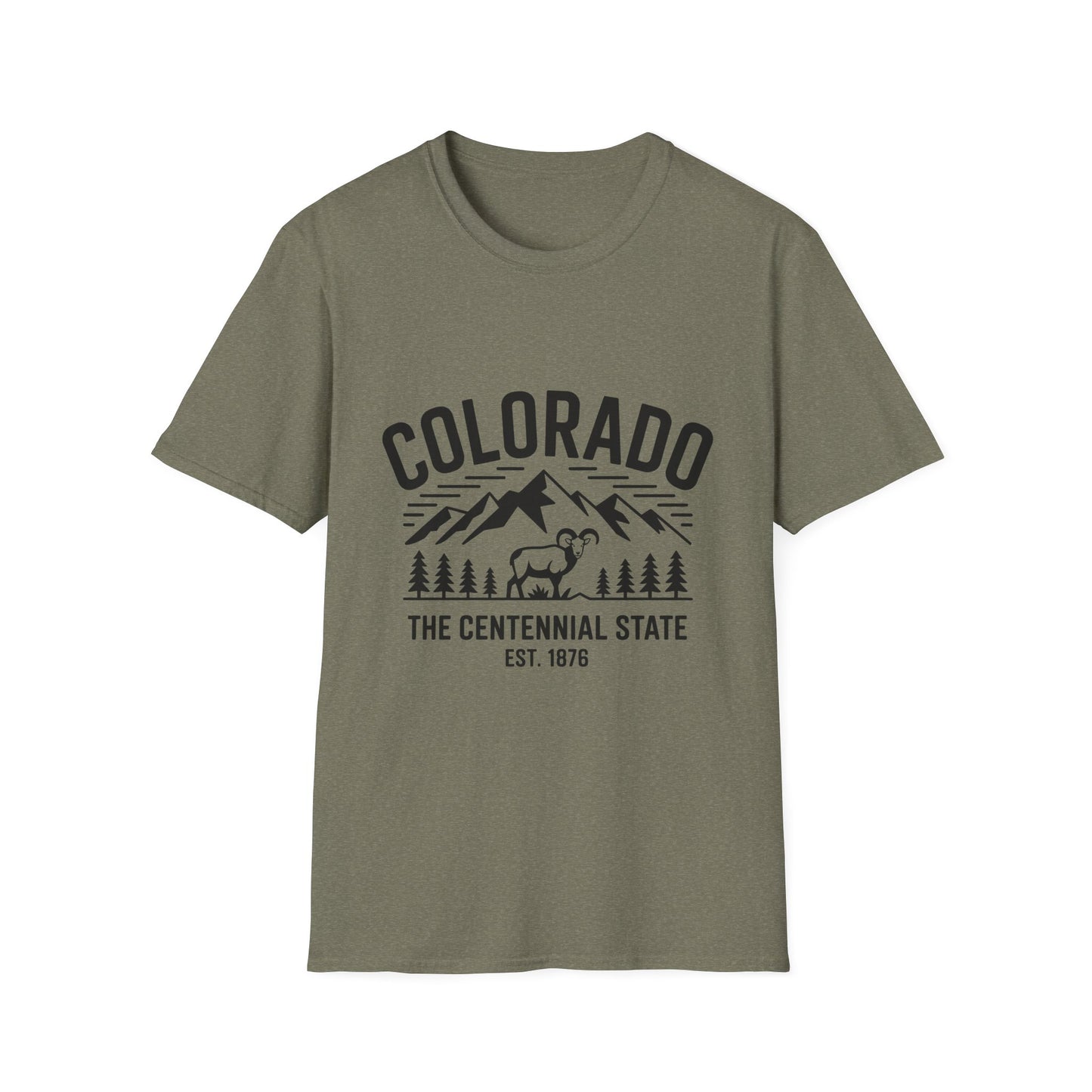 Colorado Adventure Unisex Softstyle T-Shirt, Casual Wear, Travel Tee, Nature Lover Gift, Graphic Tee, Outdoor Apparel