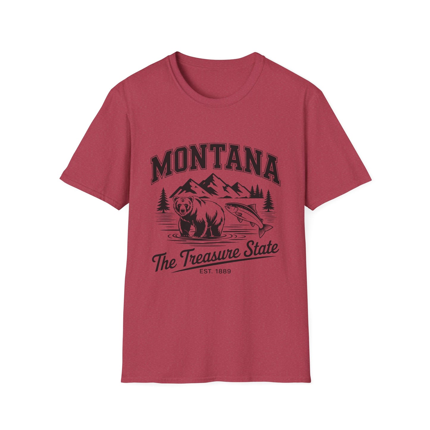 Montana Bear Graphic T-Shirt | Unisex Souvenir Tee for Nature Lovers | Perfect for Travel, Birthdays, Holidays, Outdoor Adventures