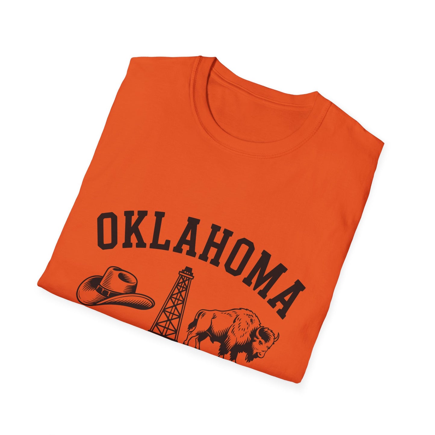 Oklahoma Vintage Softstyle T-Shirt, Unisex Apparel, State Pride Tee, Casual Wear, Gift for Travelers, Souvenir Shirt, Comfortable Fashion