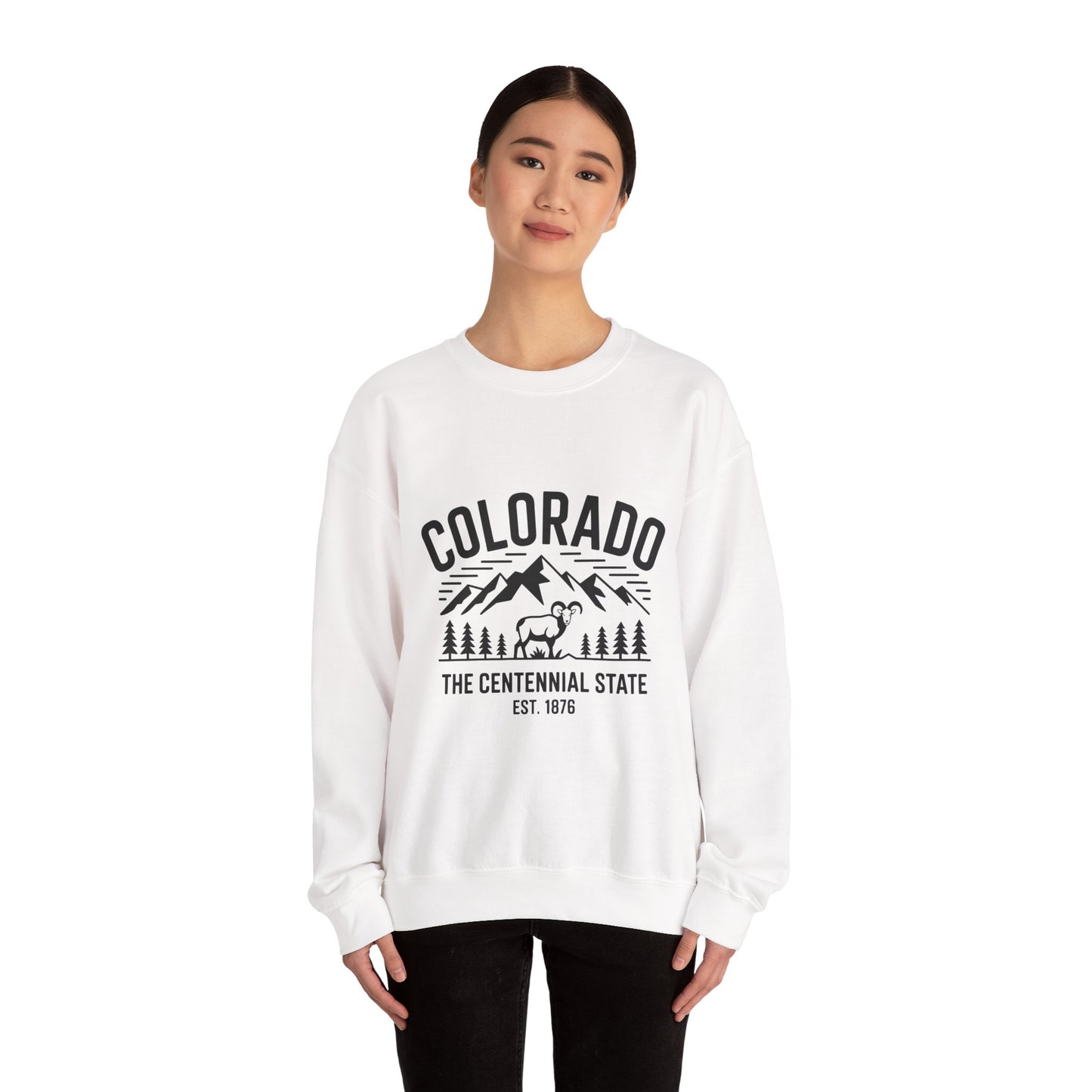 Colorado Adventure Crewneck Sweatshirt - Cozy State Pride Apparel for Outdoor Lovers, Gifts for Tourists & Nature Enthusiasts