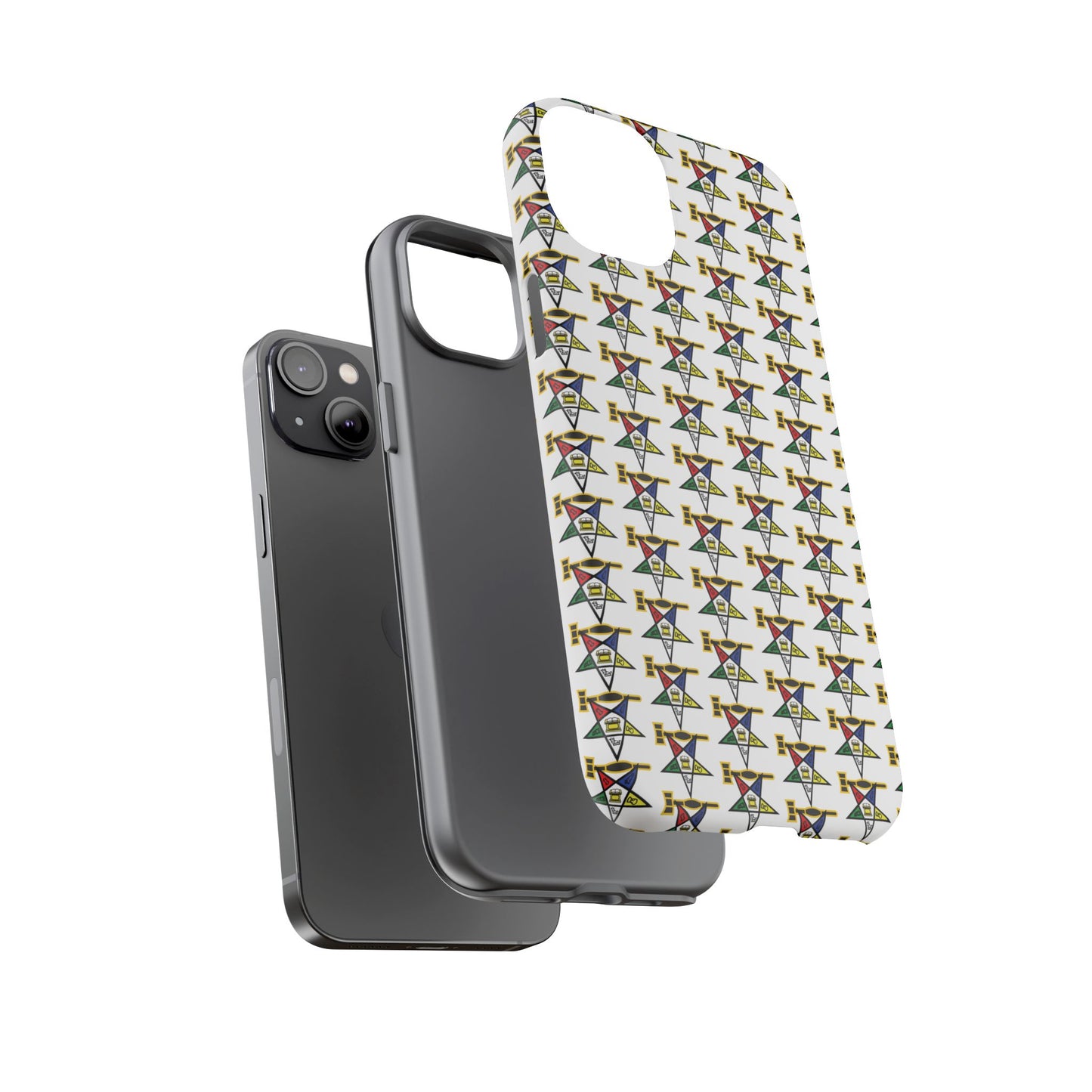 Tough Cases iPhone Case, Colorful Geometric Phone Cover, Unique Gift for Tech Lovers, Durable Phone Accessories, Trendy Phone Protector
