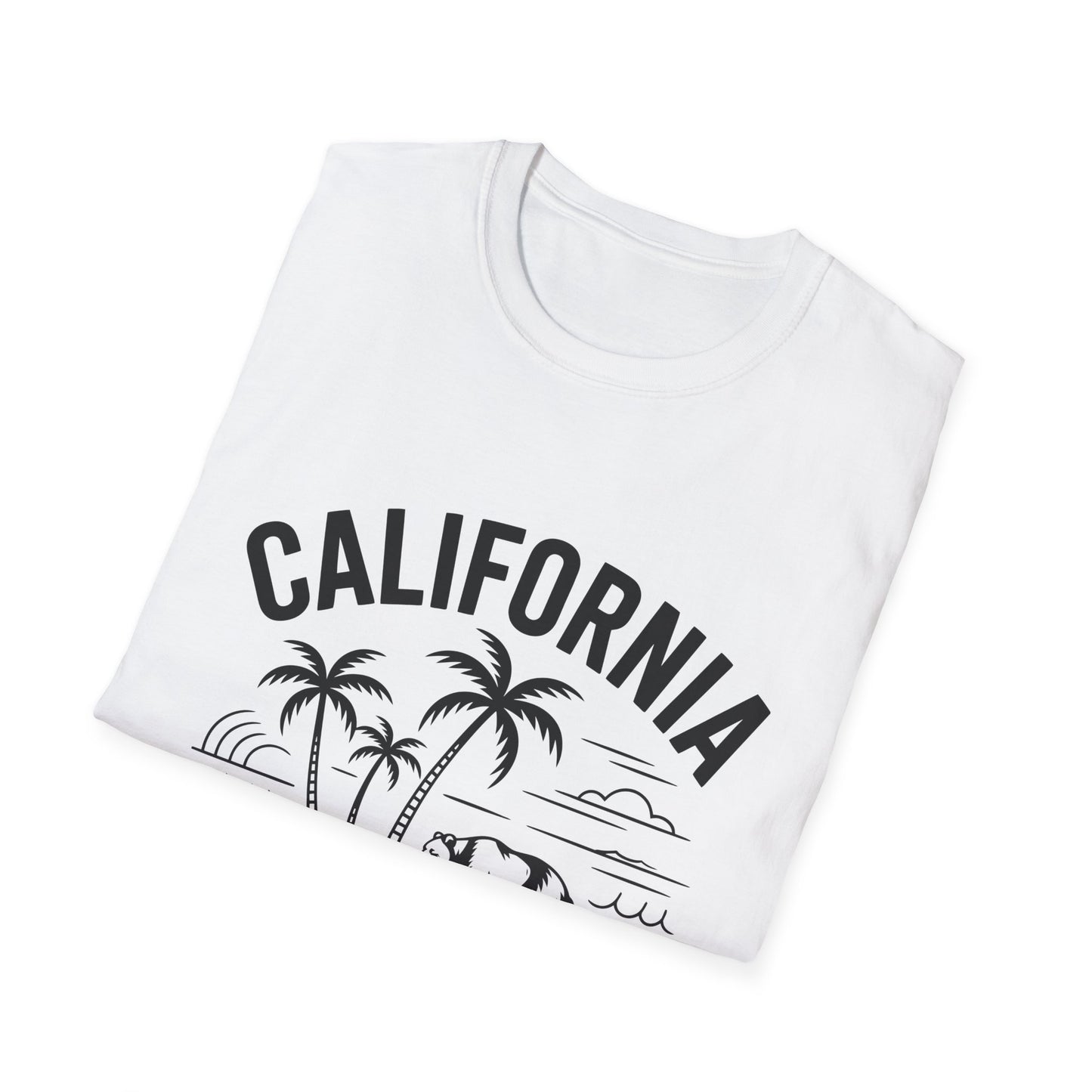 California Inspired Unisex T-Shirt, Softstyle Tee, Vintage California Tee, Travel Gift, Summer Fashion, Beachwear, Casual Wear