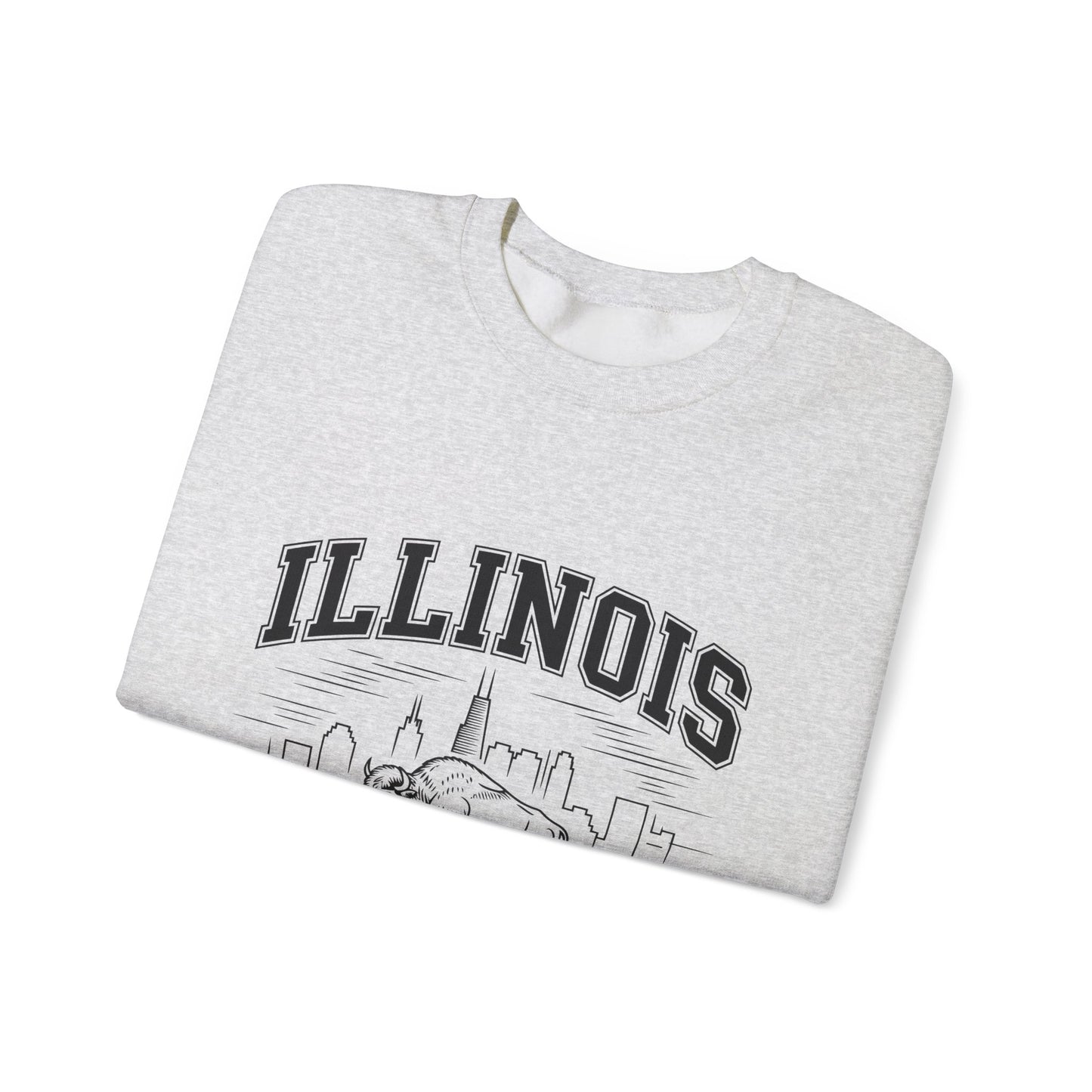 Illinois Crewneck Sweatshirt, Cozy Unisex Apparel, Prairie State Fashion, Gift for Illinois Lovers, Casual Everyday Wear