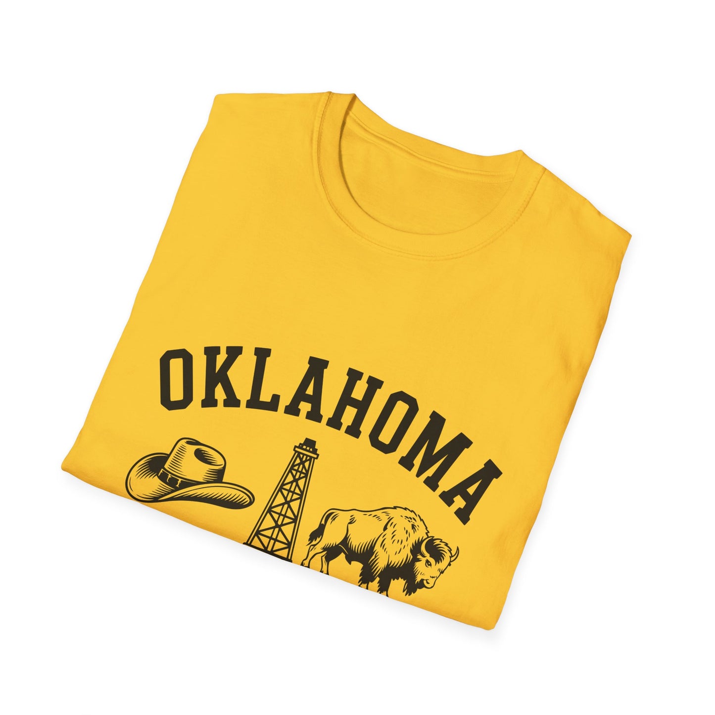 Oklahoma Vintage Softstyle T-Shirt, Unisex Apparel, State Pride Tee, Casual Wear, Gift for Travelers, Souvenir Shirt, Comfortable Fashion