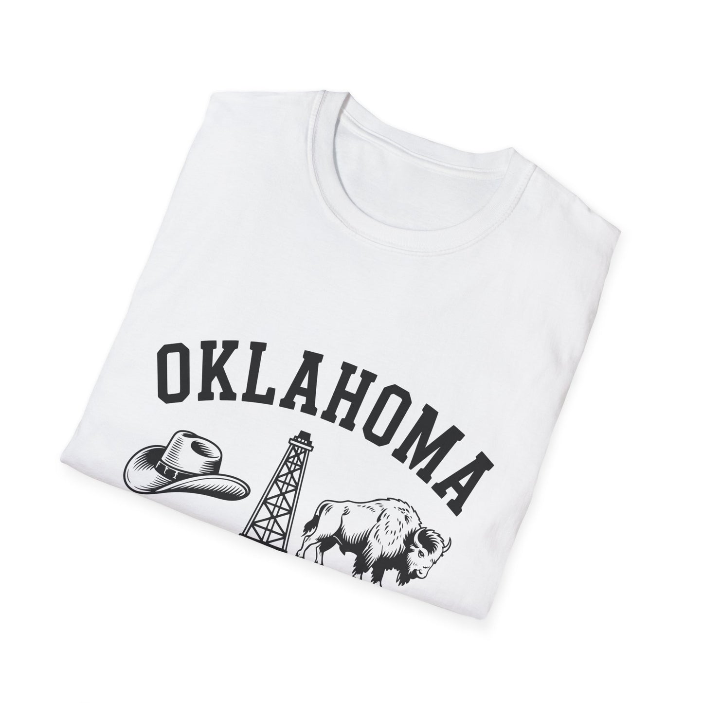 Oklahoma Vintage Softstyle T-Shirt, Unisex Apparel, State Pride Tee, Casual Wear, Gift for Travelers, Souvenir Shirt, Comfortable Fashion