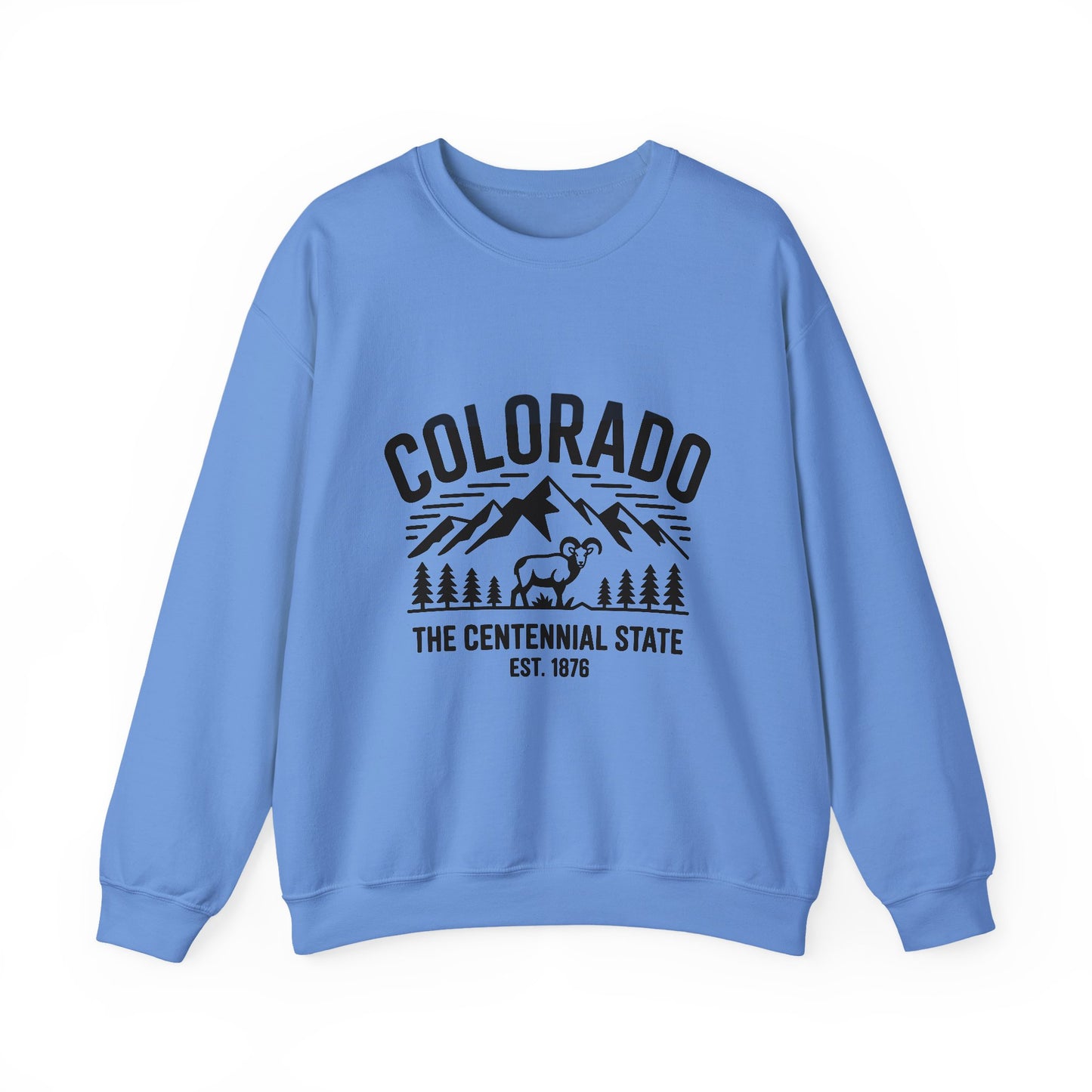 Colorado Adventure Crewneck Sweatshirt - Cozy State Pride Apparel for Outdoor Lovers, Gifts for Tourists & Nature Enthusiasts