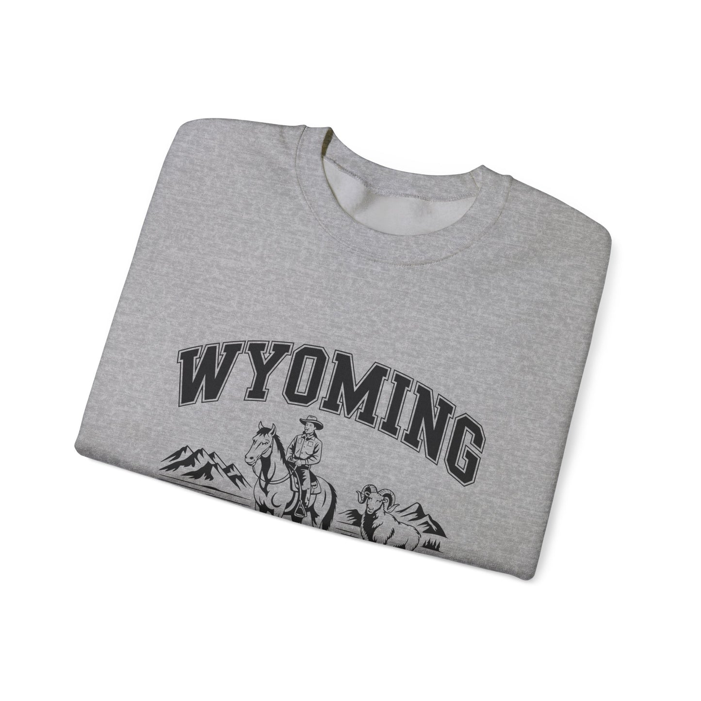 Wyoming Cowboy State Crewneck Sweatshirt, Western Apparel, Cozy Gift, Unisex Sweatshirt, Ideal for Outdoor Adventures