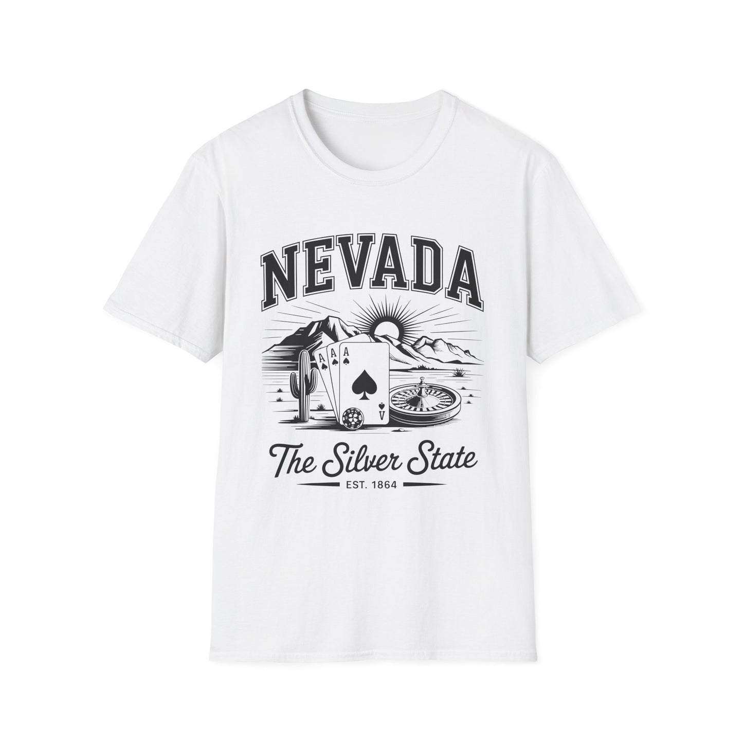 Nevada Vintage Graphic T-Shirt, Unisex Cool Tee, Casual Wear, Travel Souvenir, Gift for Nevada Lovers, Summer Style